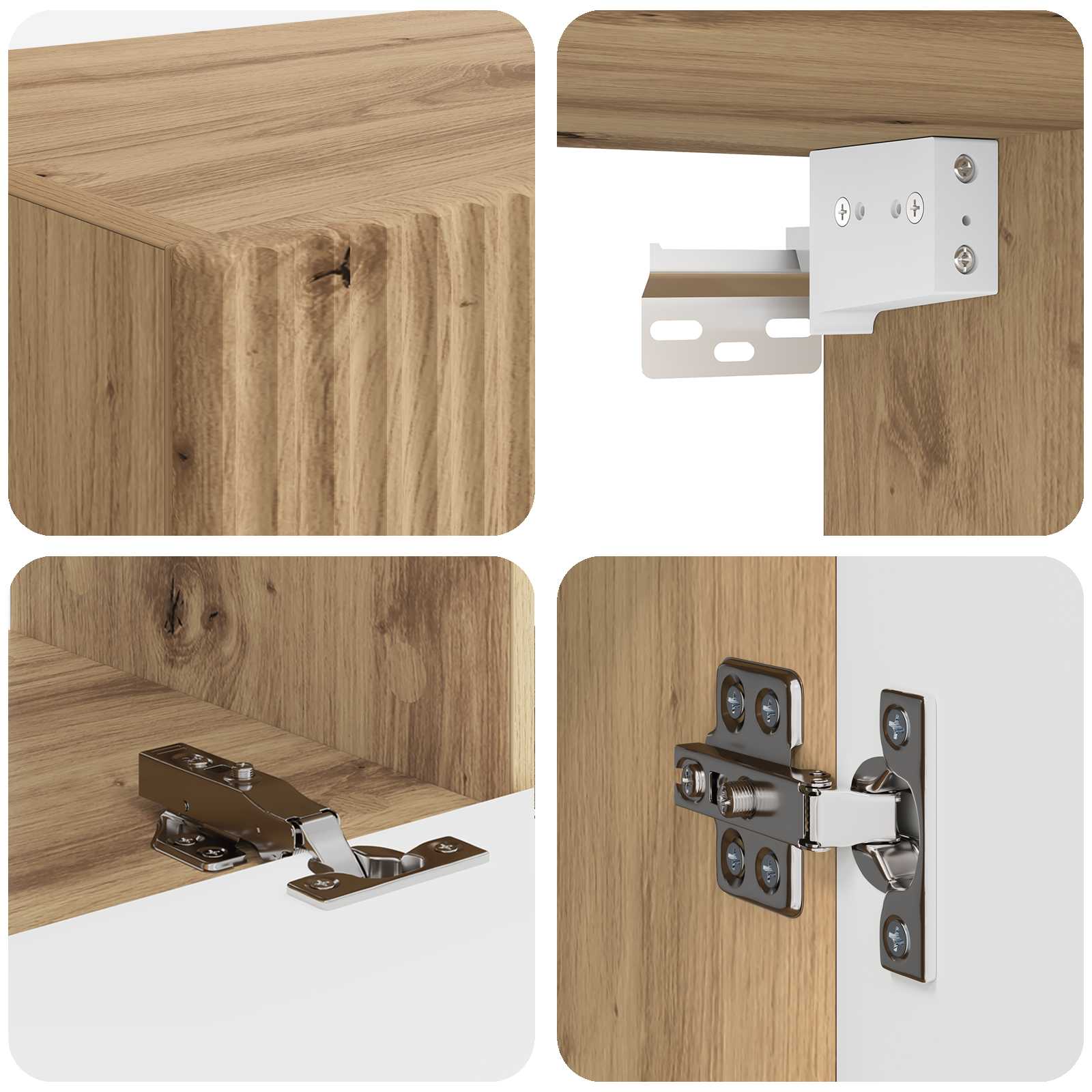 Ensemble meuble TV 2 pcs Chêne artisanal Bois d'ingénierie - XIOS