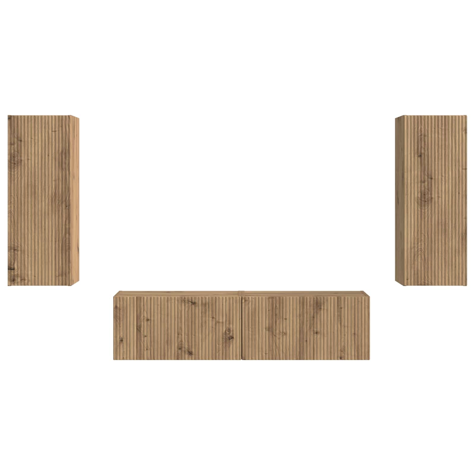 Ensemble meuble TV 2 pcs Chêne artisanal Bois d'ingénierie - XIOS