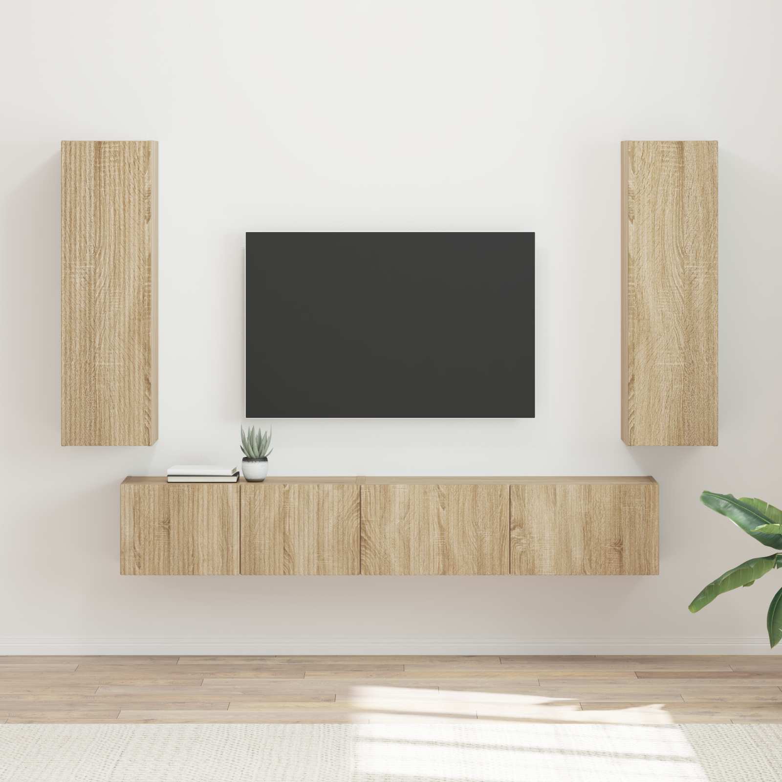 Ensemble meuble TV 3 pc Chêne Sonoma Bois d'ingénierie