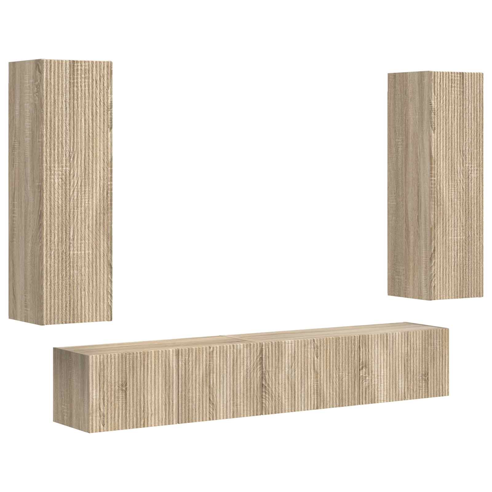 Ensemble meuble TV 3 pc Chêne Sonoma Bois d'ingénierie