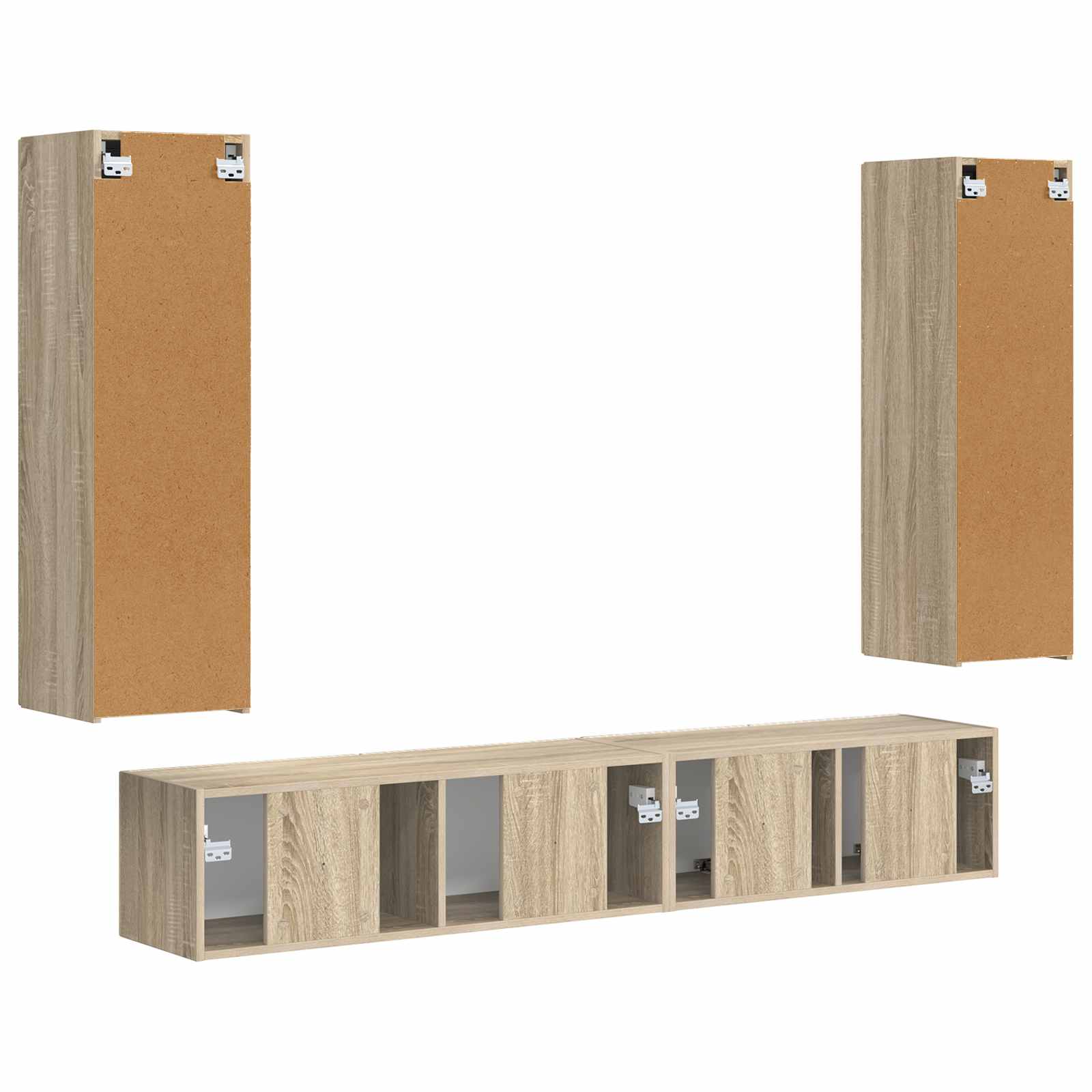 Ensemble meuble TV 3 pc Chêne Sonoma Bois d'ingénierie