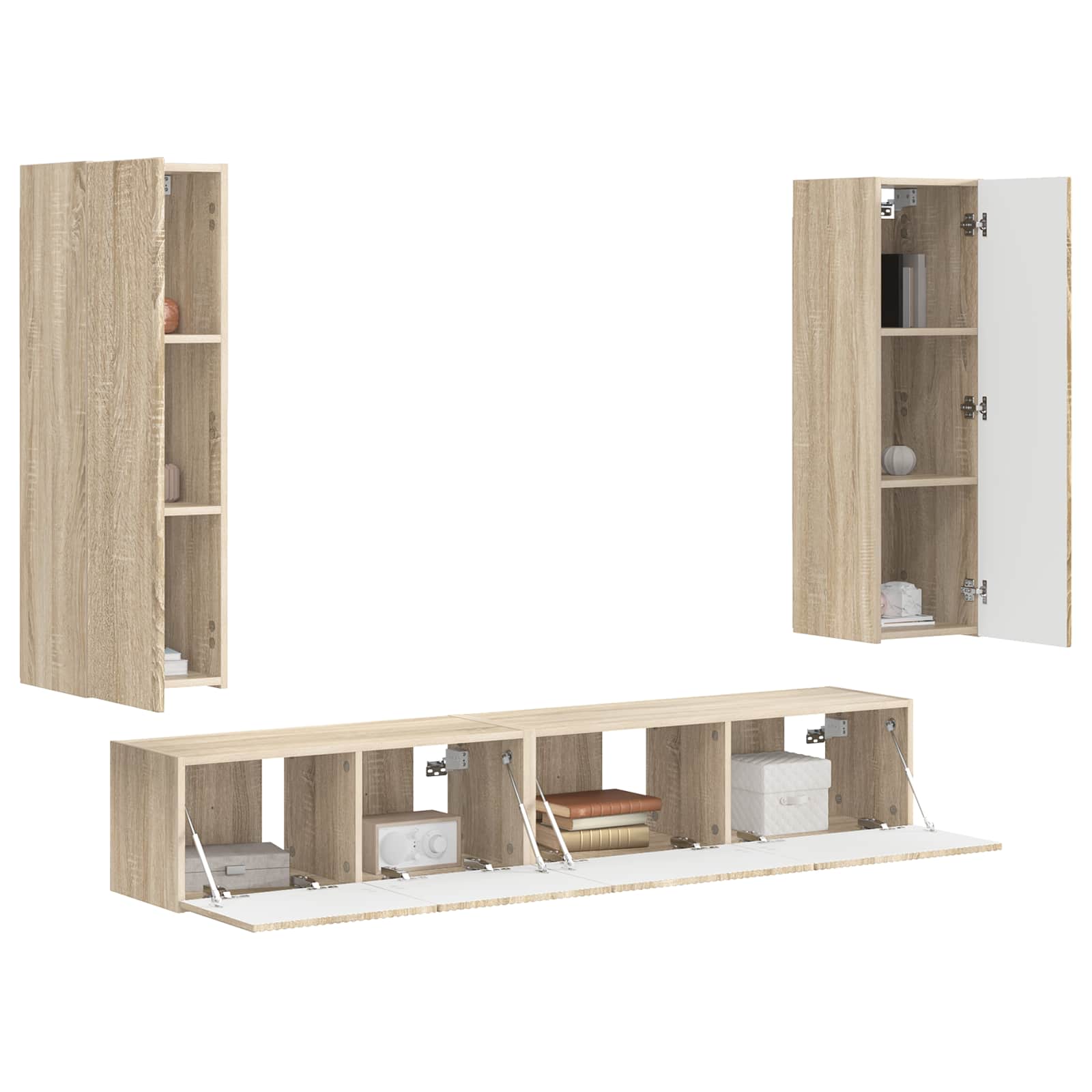 Ensemble meuble TV 3 pc Chêne Sonoma Bois d'ingénierie