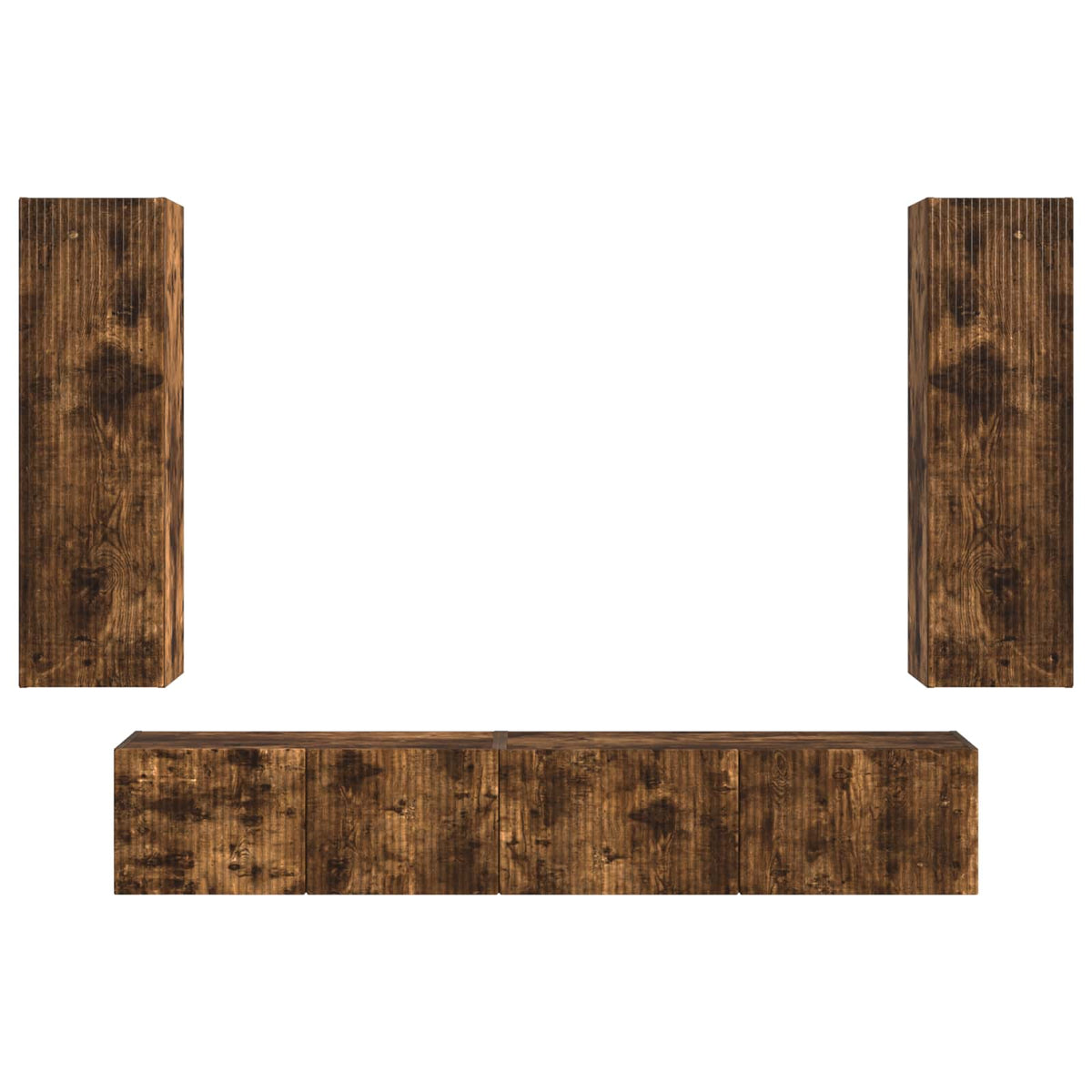 Ensemble meuble TV 3 pc Chêne fumé
