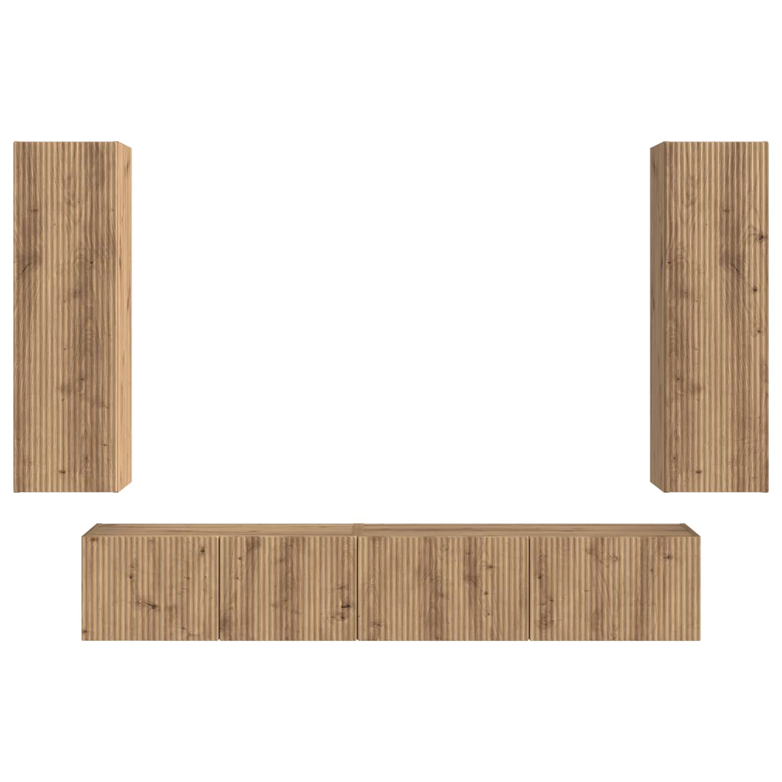 Ensemble meuble TV 3 pcs Chêne artisanal Bois d'ingénierie
