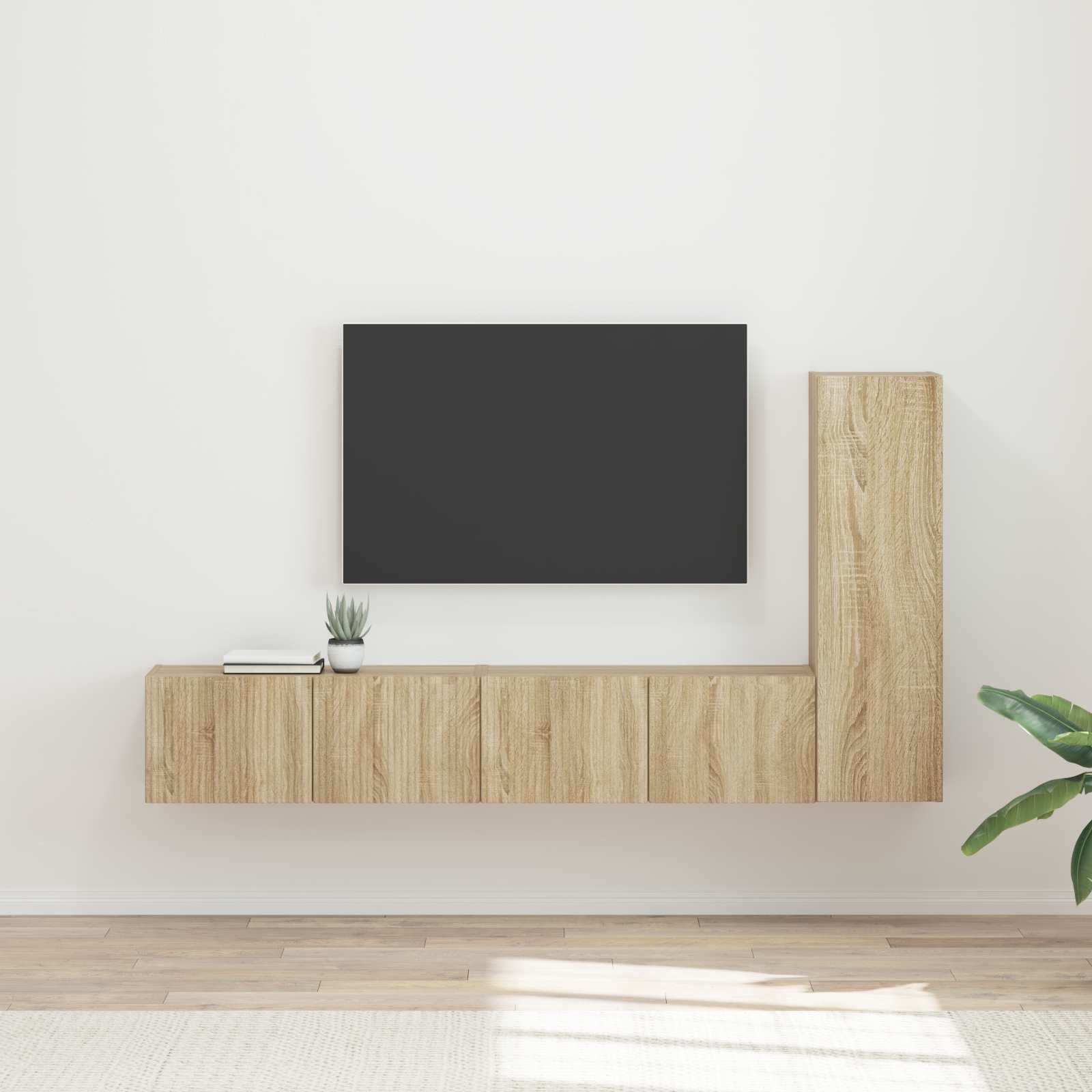 Ensemble meuble TV 3 pc Chêne Sonoma Bois d'ingénierie
