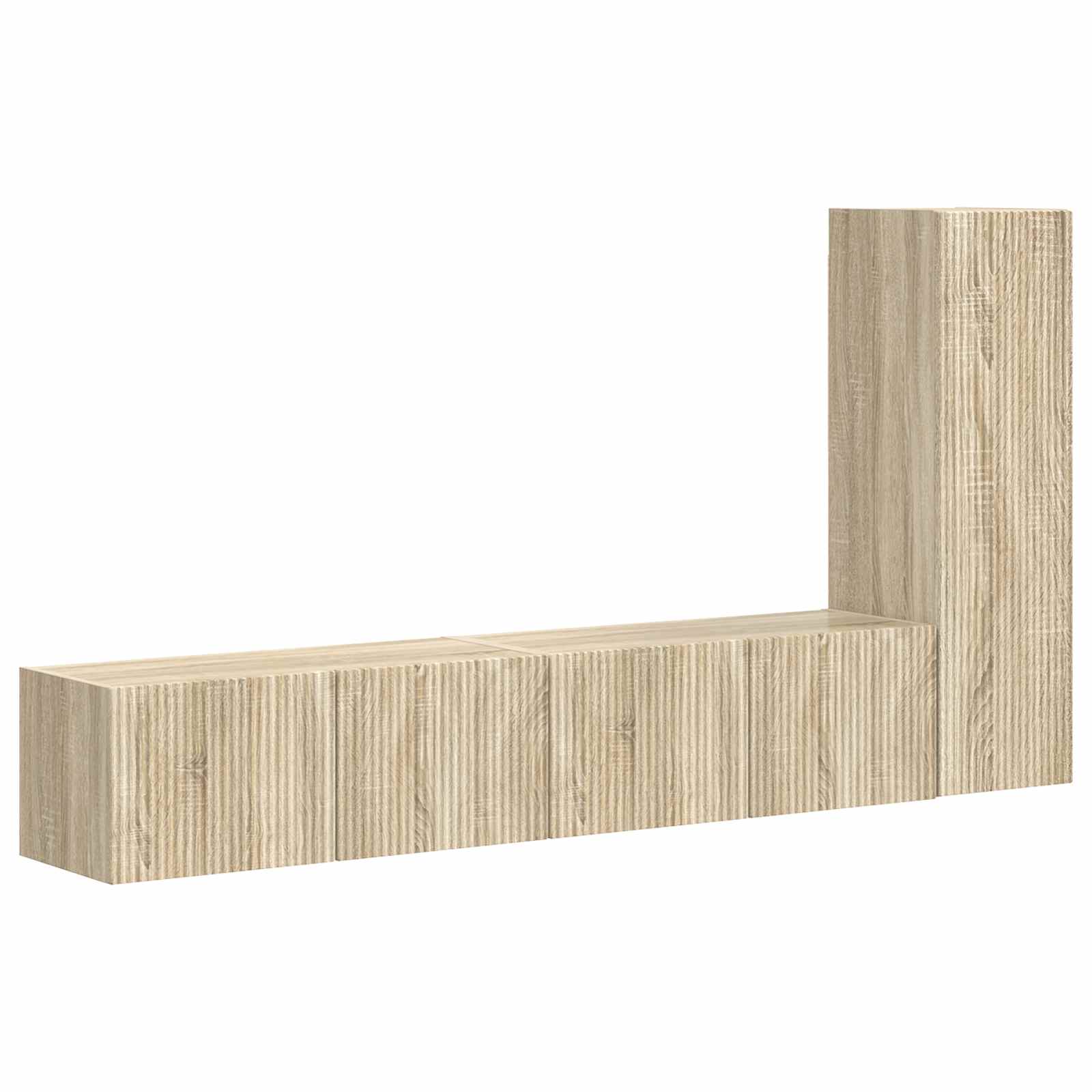 Ensemble meuble TV 3 pc Chêne Sonoma Bois d'ingénierie