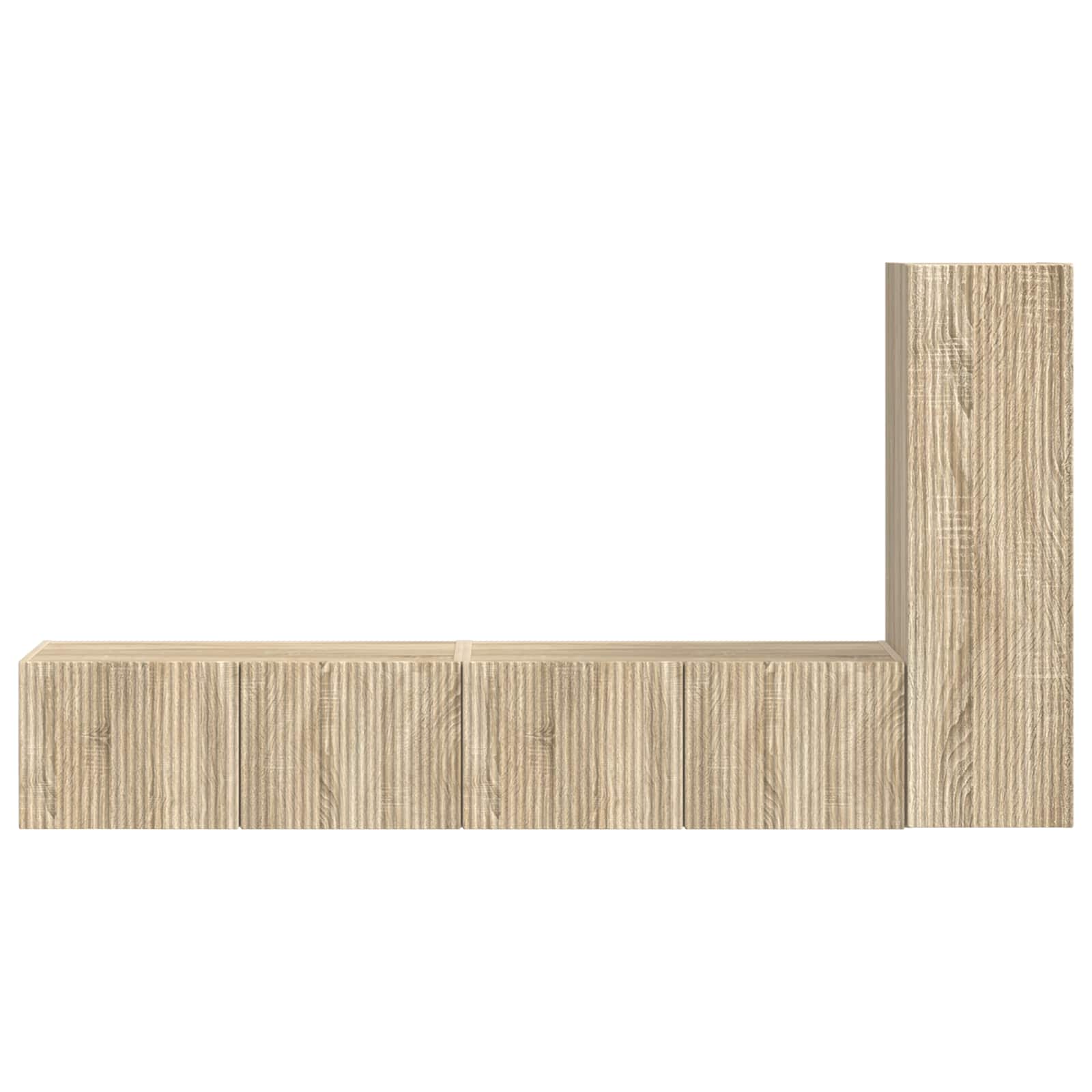 Ensemble meuble TV 3 pc Chêne Sonoma Bois d'ingénierie