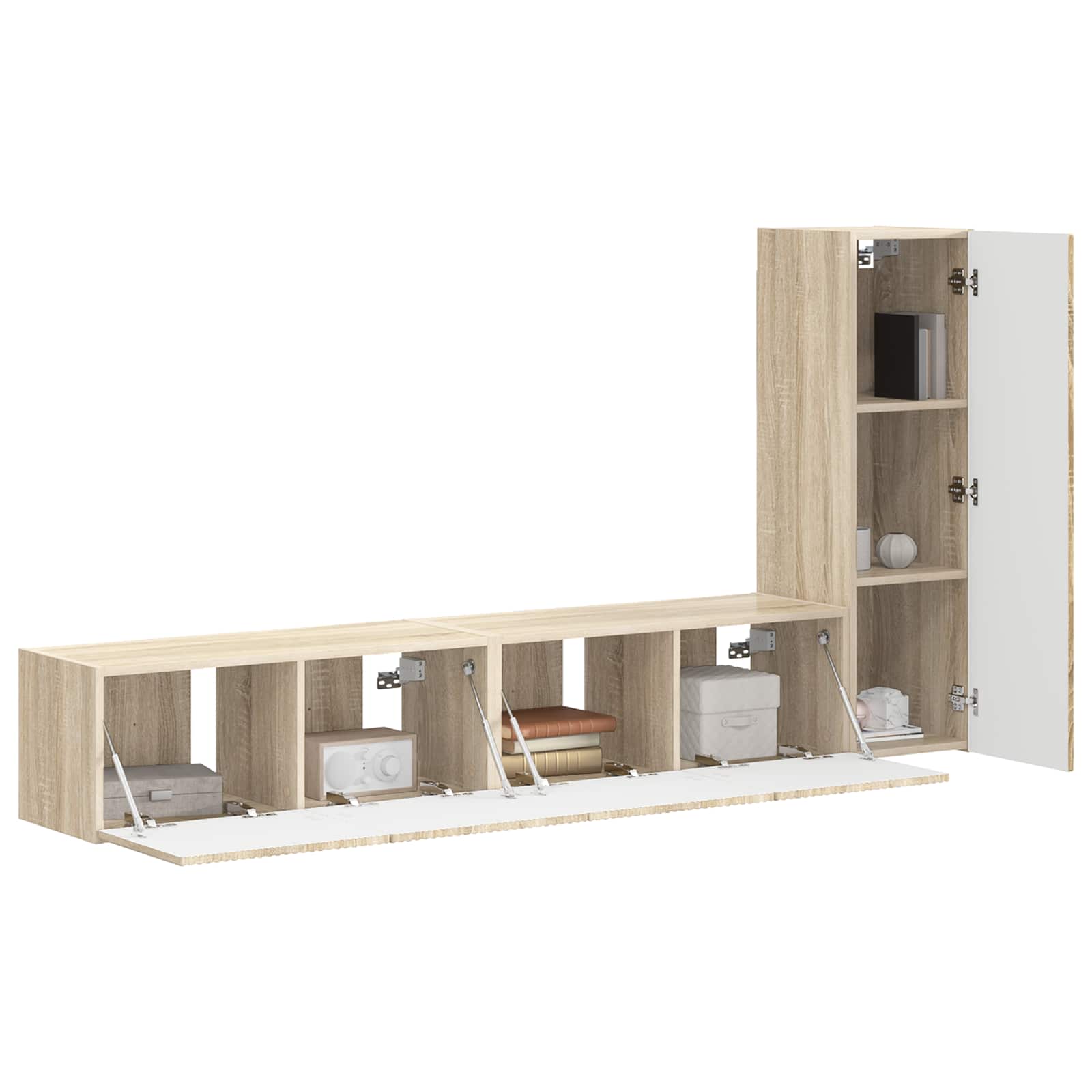 Ensemble meuble TV 3 pc Chêne Sonoma Bois d'ingénierie