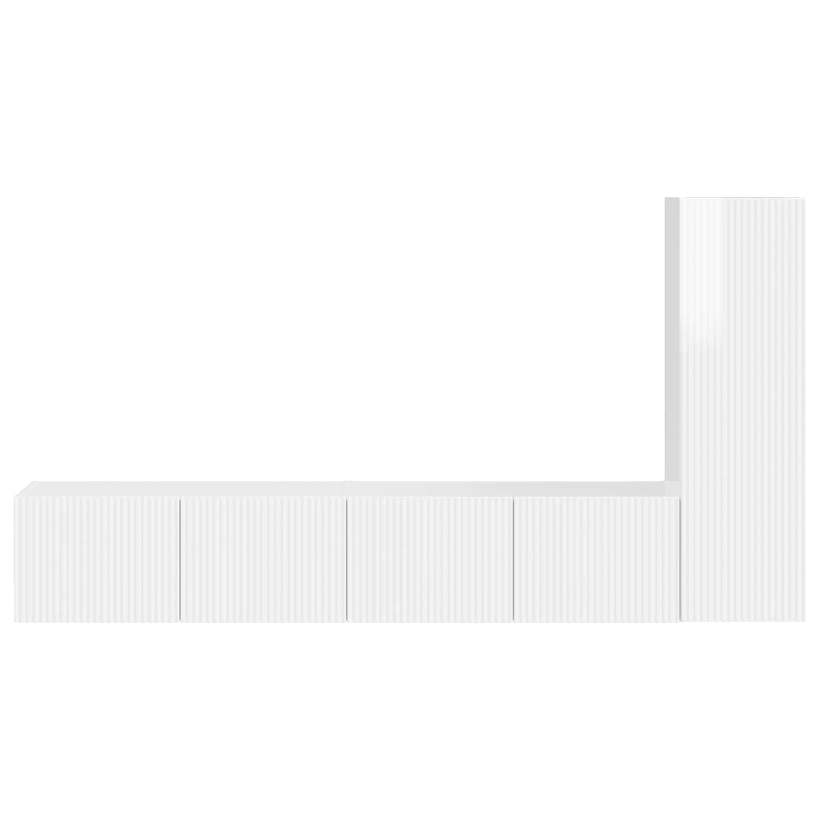 Ensemble meuble TV 3 pcs Blanc brillant Bois d'ingénierie - XIOS