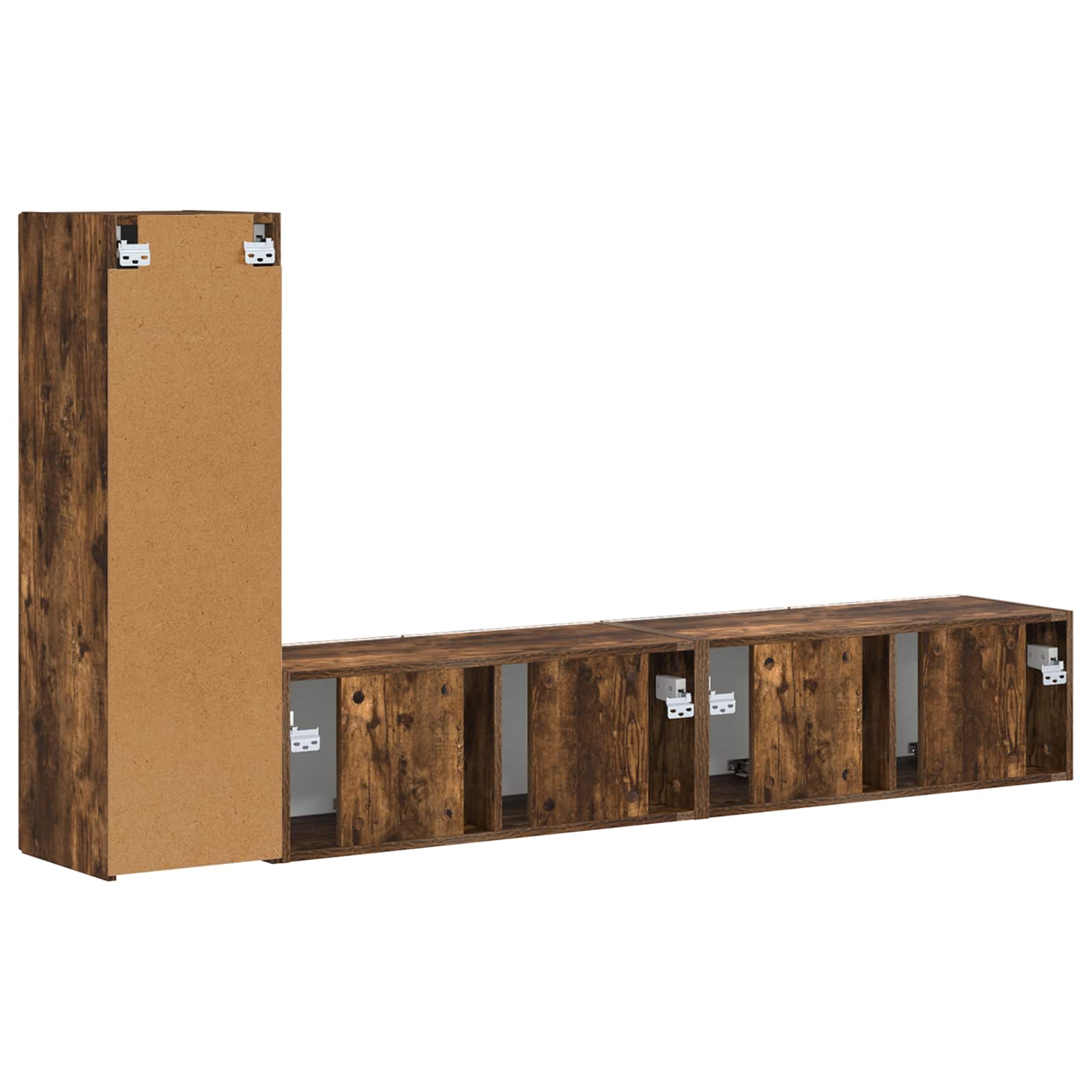 Ensemble meuble TV 3 pcs Chêne fumé Bois d'ingénierie - XIOS