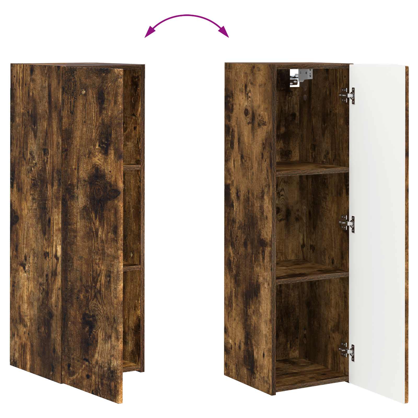 Ensemble meuble TV 3 pcs Chêne fumé Bois d'ingénierie - XIOS