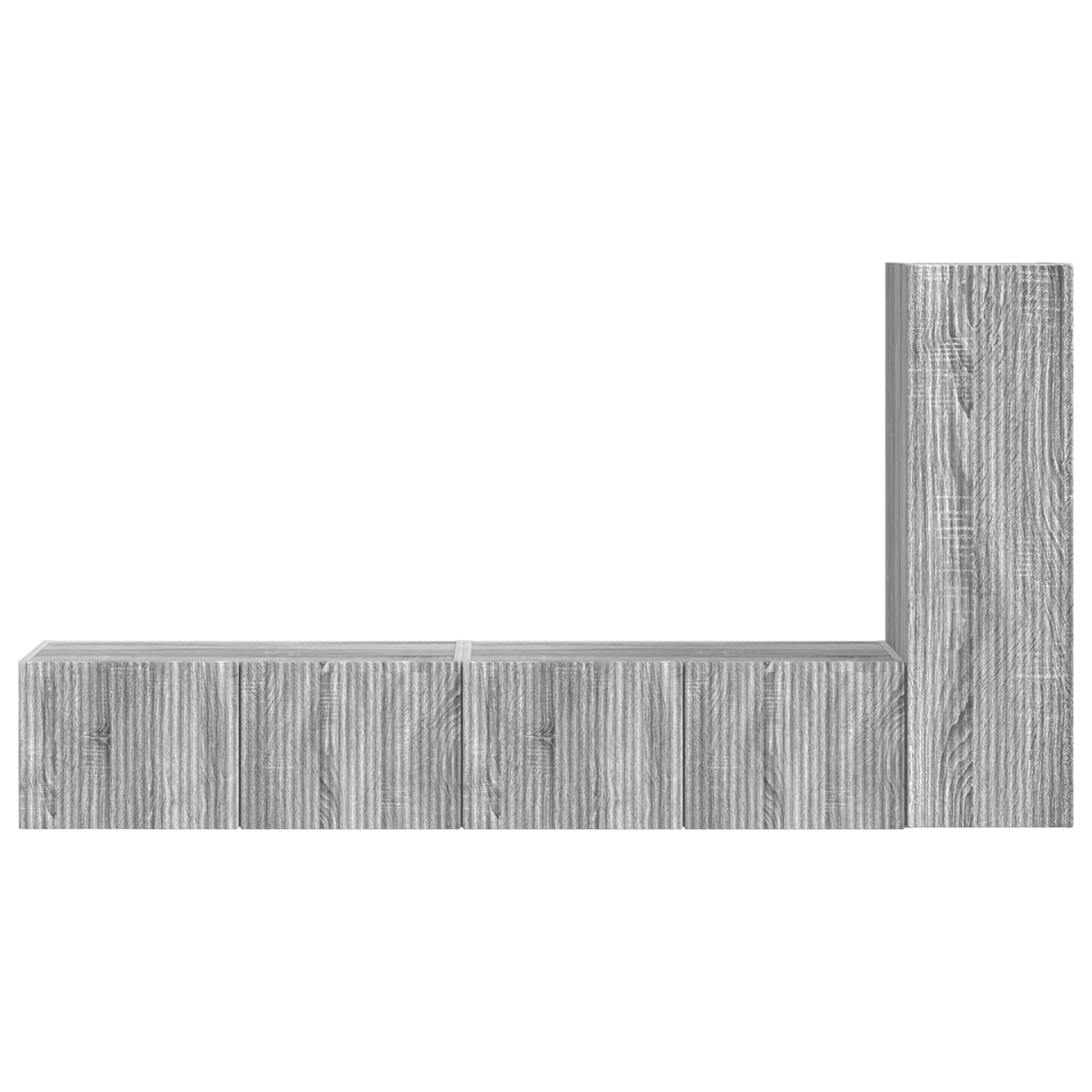 Ensemble meuble TV 3 pcs Gris Sonoma Bois d'ingénierie - XIOS