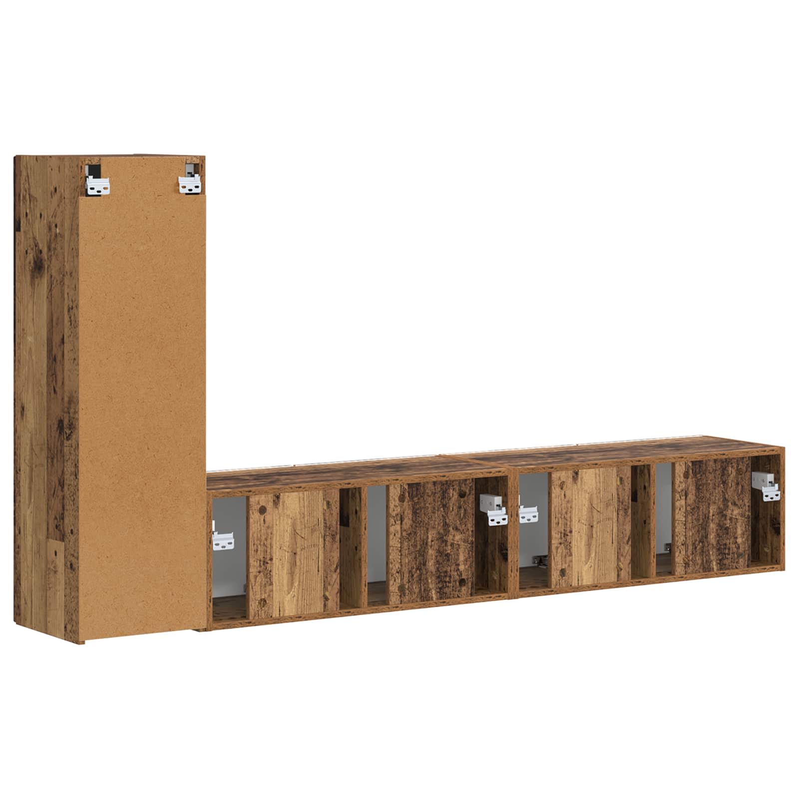Ensemble meuble TV 3 pcs Bois ancien Bois d'ingénierie - XIOS