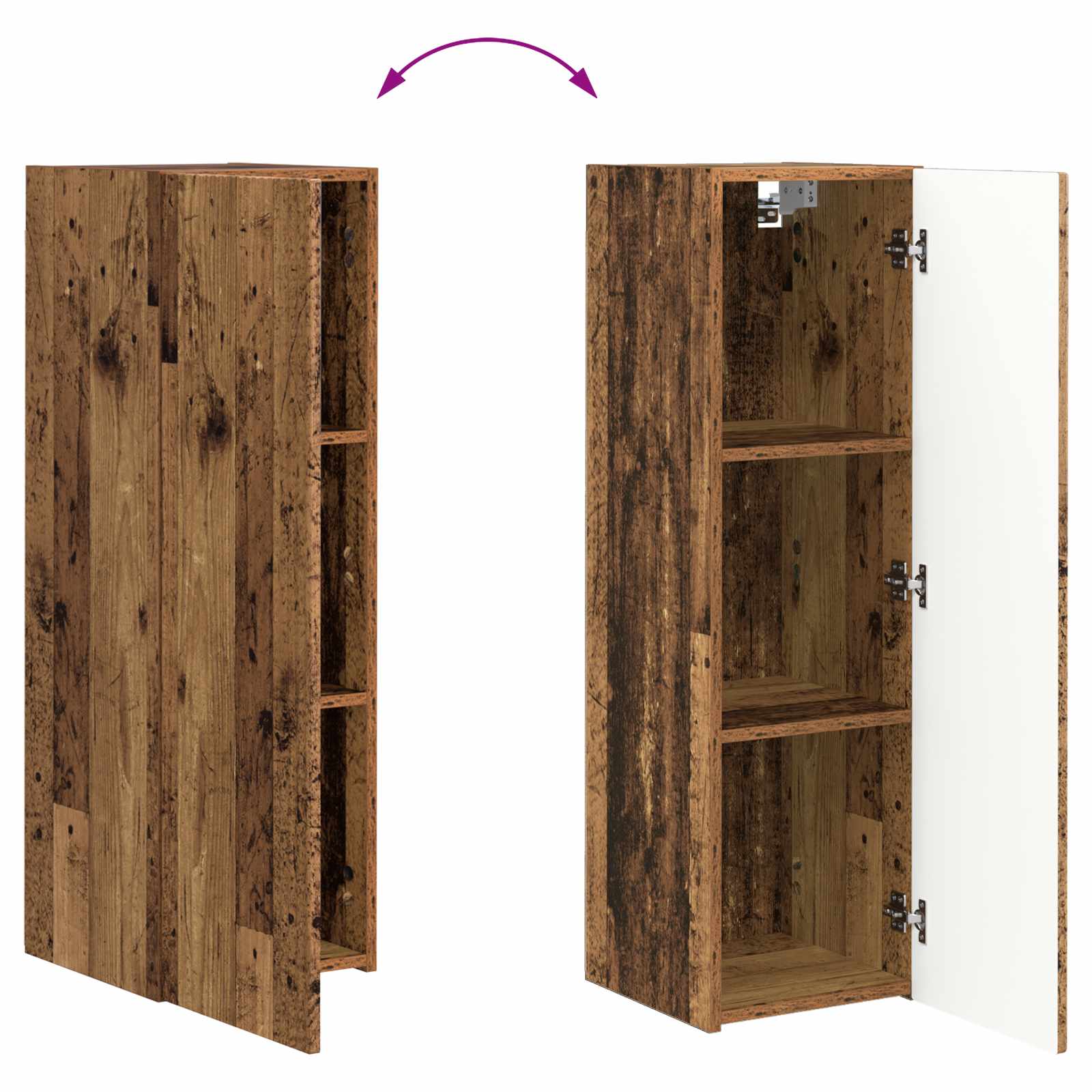 Ensemble meuble TV 3 pcs Bois ancien Bois d'ingénierie - XIOS