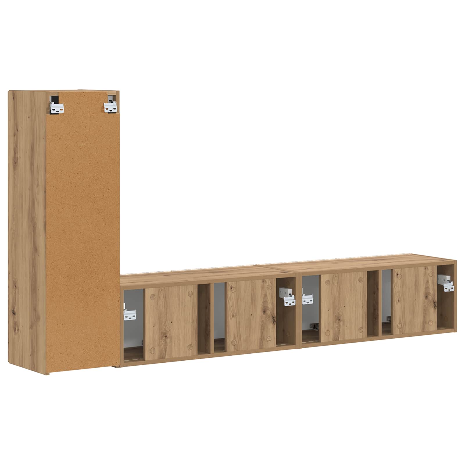 Ensemble meuble TV 3 pcs Chêne artisanal Bois d'ingénierie - XIOS