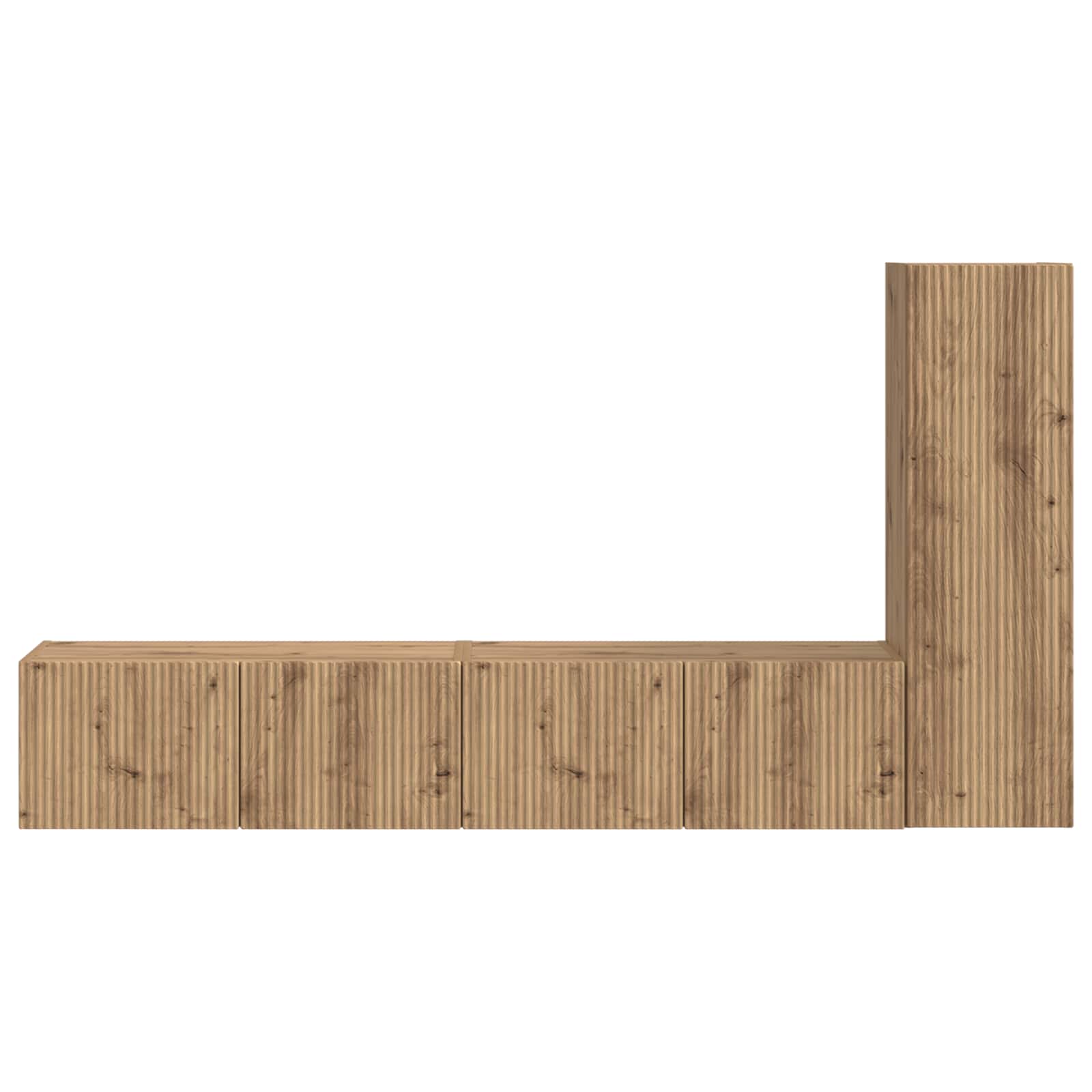 Ensemble meuble TV 3 pcs Chêne artisanal Bois d'ingénierie - XIOS