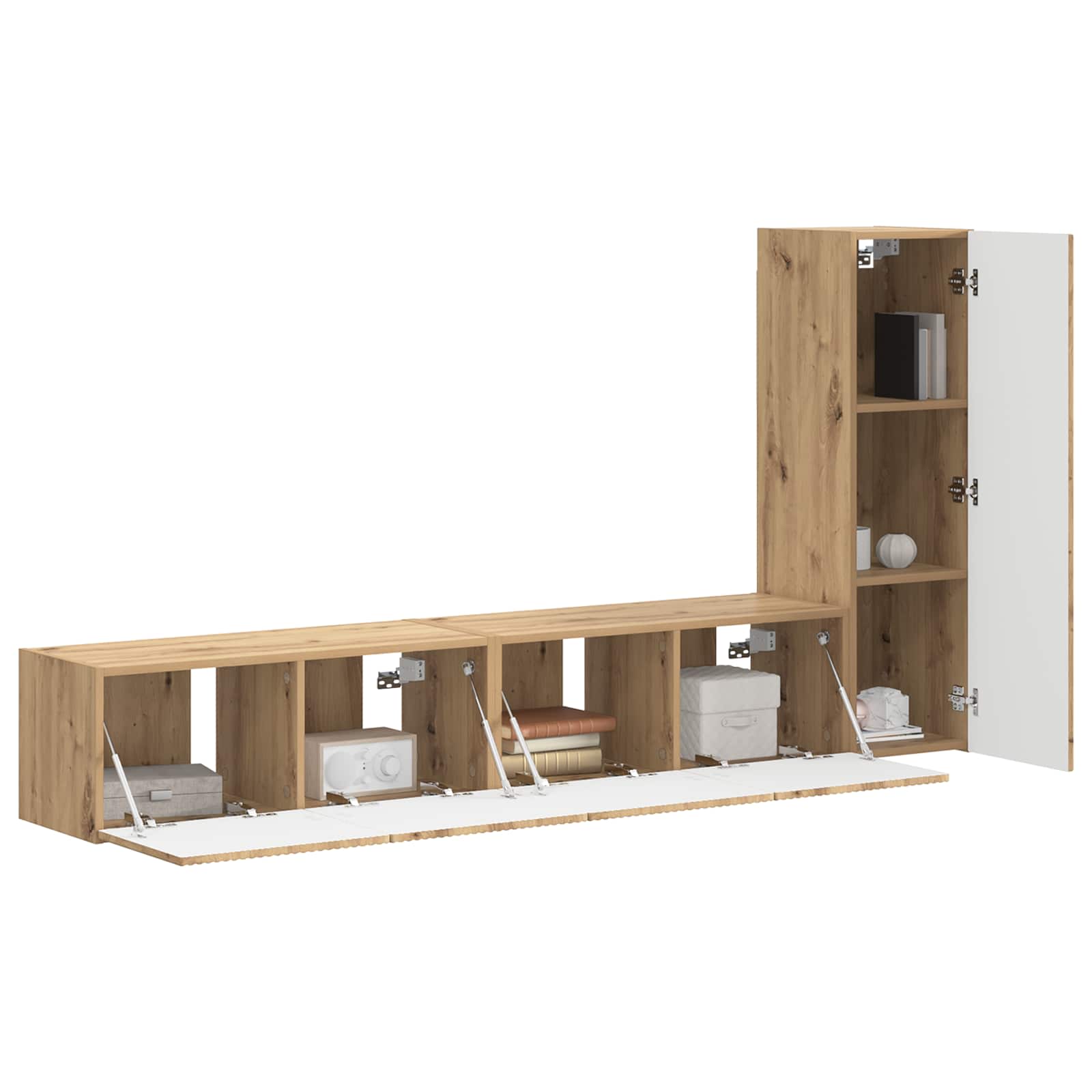Ensemble meuble TV 3 pcs Chêne artisanal Bois d'ingénierie - XIOS