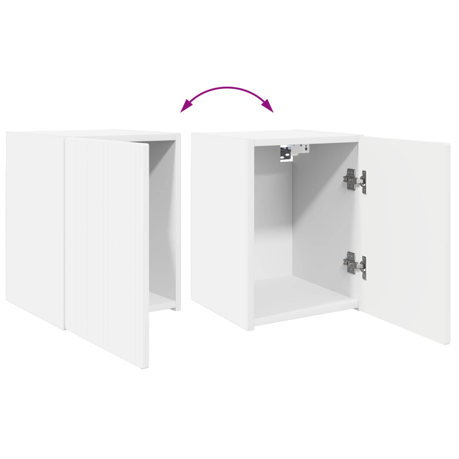 Ensemble meuble TV Montage mural 4 pcs Blanc Bois d'ingénierie - XIOS