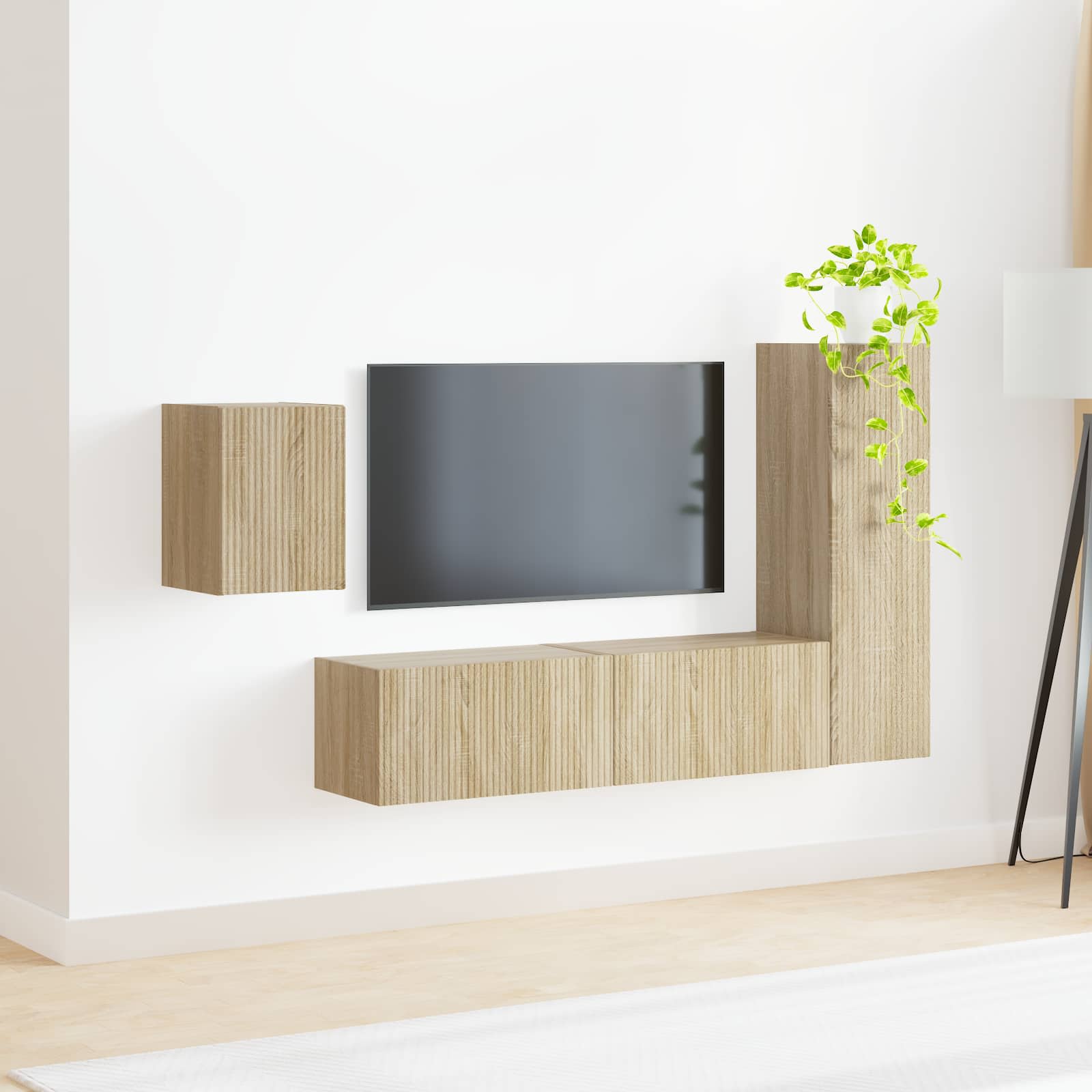 Ensemble meuble TV 4 pcs Chêne Sonoma Bois d'ingénierie - XIOS