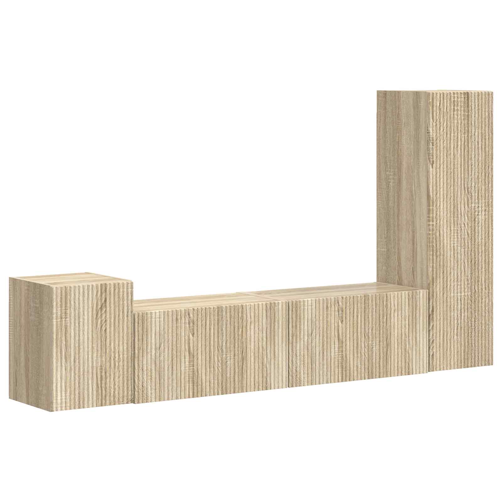 Ensemble meuble TV 4 pc Chêne Sonoma Bois d'ingénierie