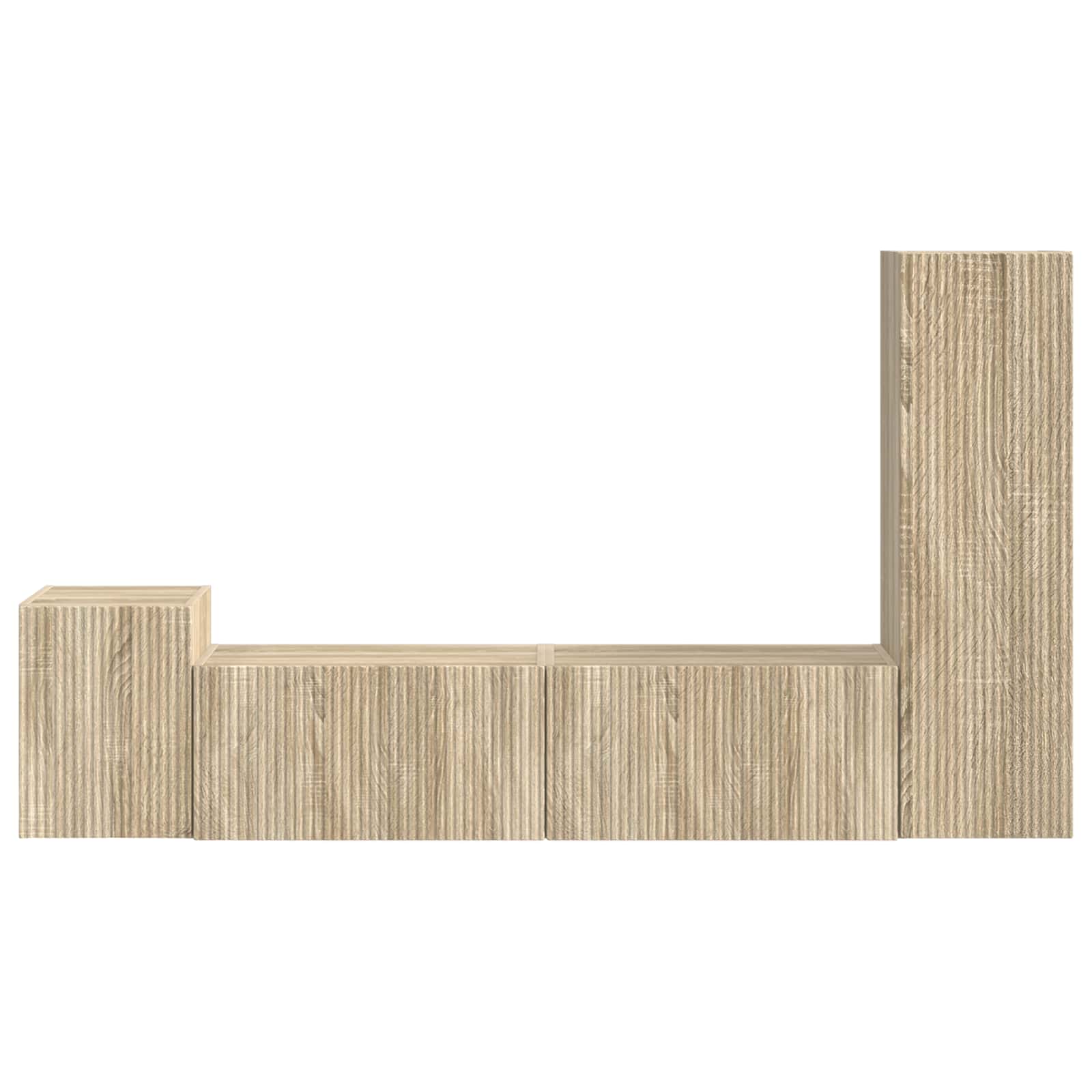 Ensemble meuble TV 4 pcs Chêne Sonoma Bois d'ingénierie - XIOS