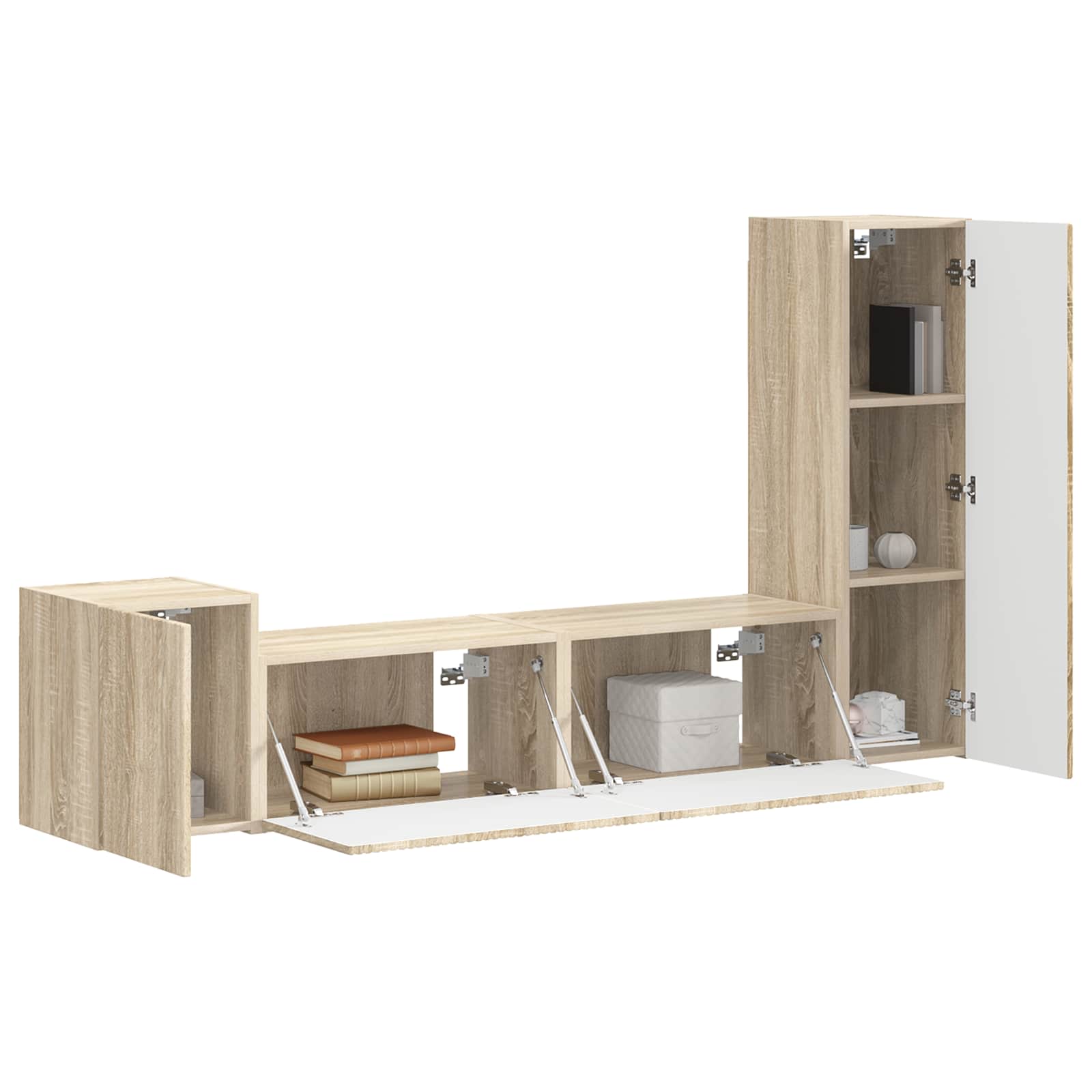 Ensemble meuble TV 4 pcs Chêne Sonoma Bois d'ingénierie - XIOS
