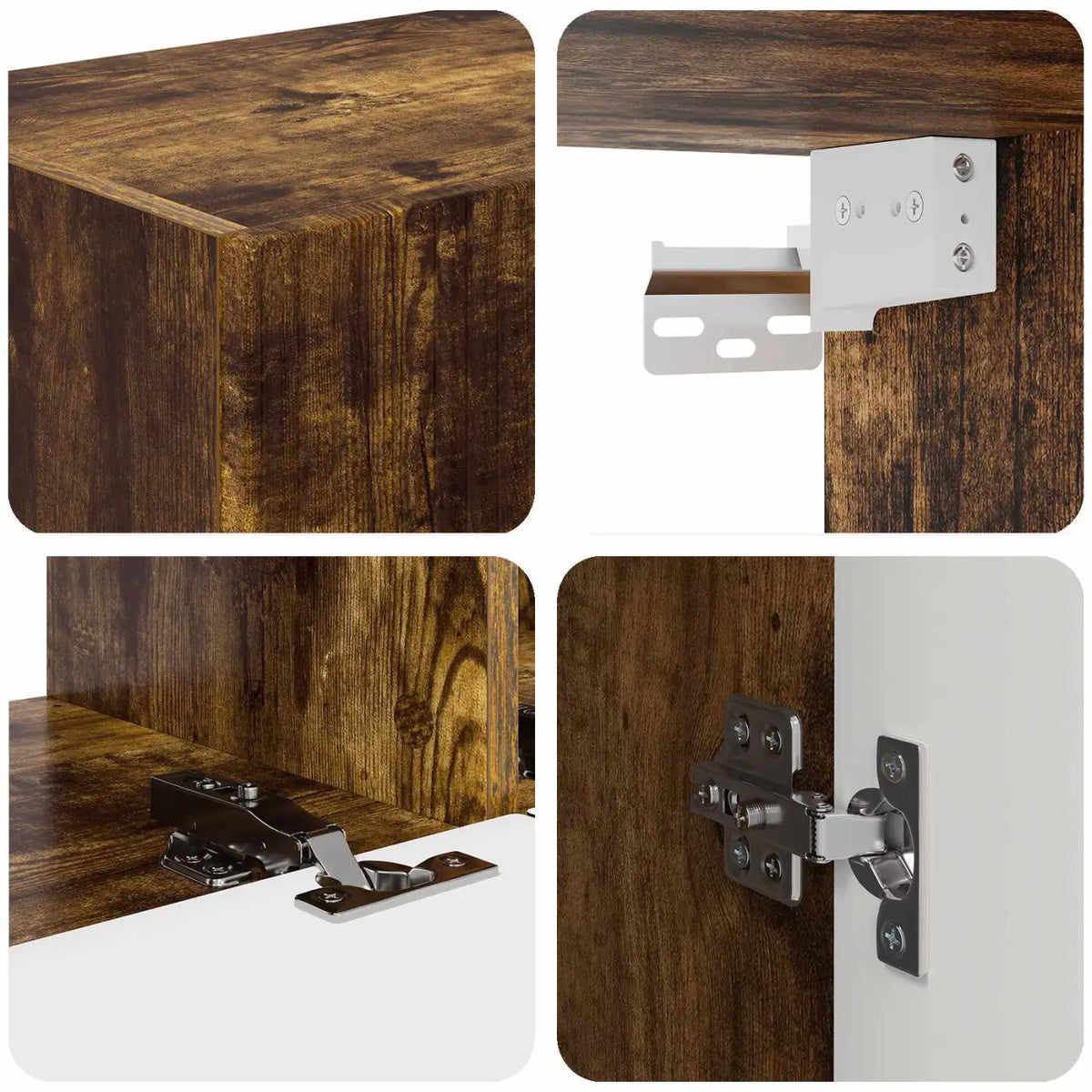 Ensemble meuble TV 4 pc Chêne fumé Bois d’ingénierie - XIOS
