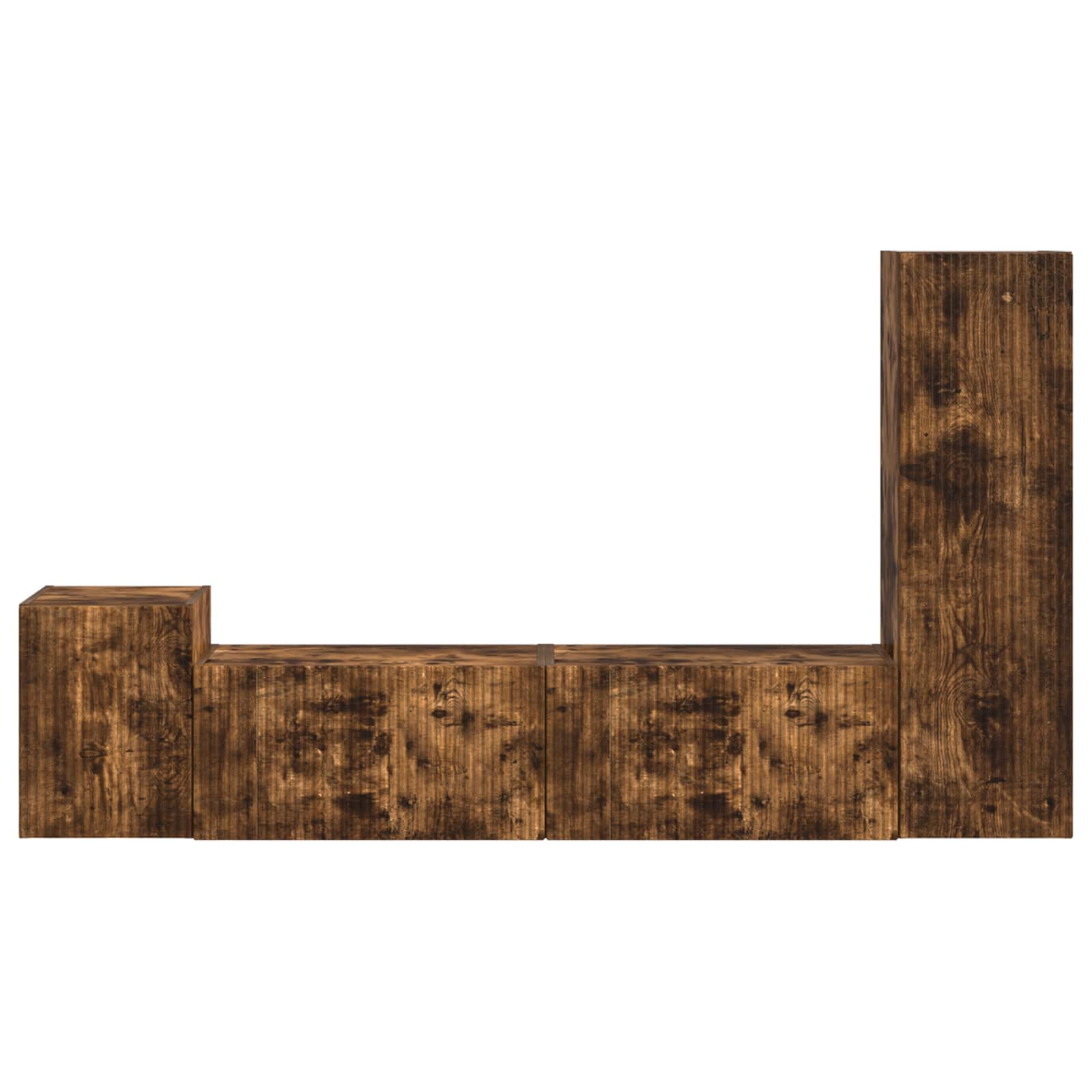 Ensemble meuble TV 4 pcs Chêne fumé Bois d'ingénierie - XIOS