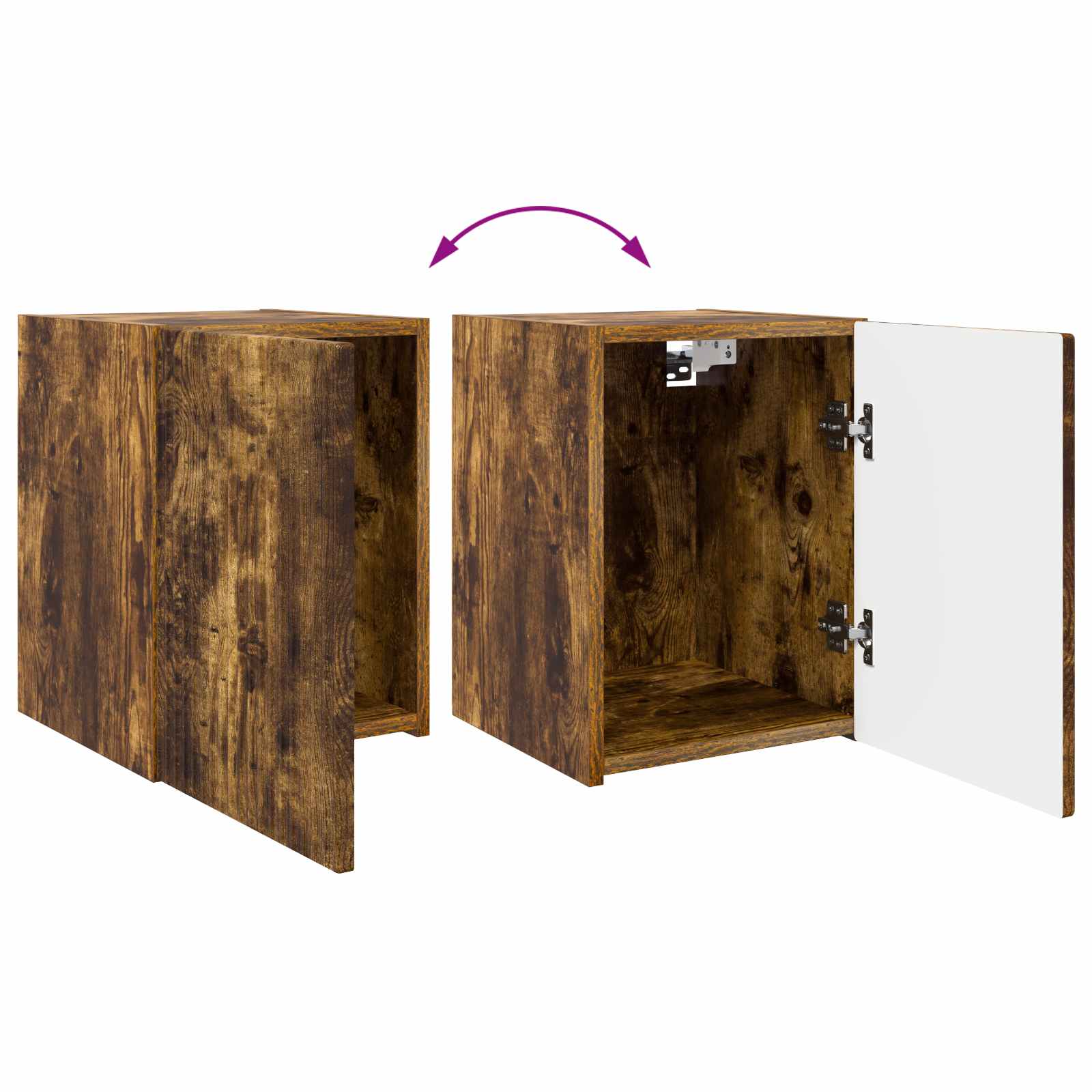 Ensemble meuble TV 4 pcs Chêne fumé Bois d'ingénierie - XIOS
