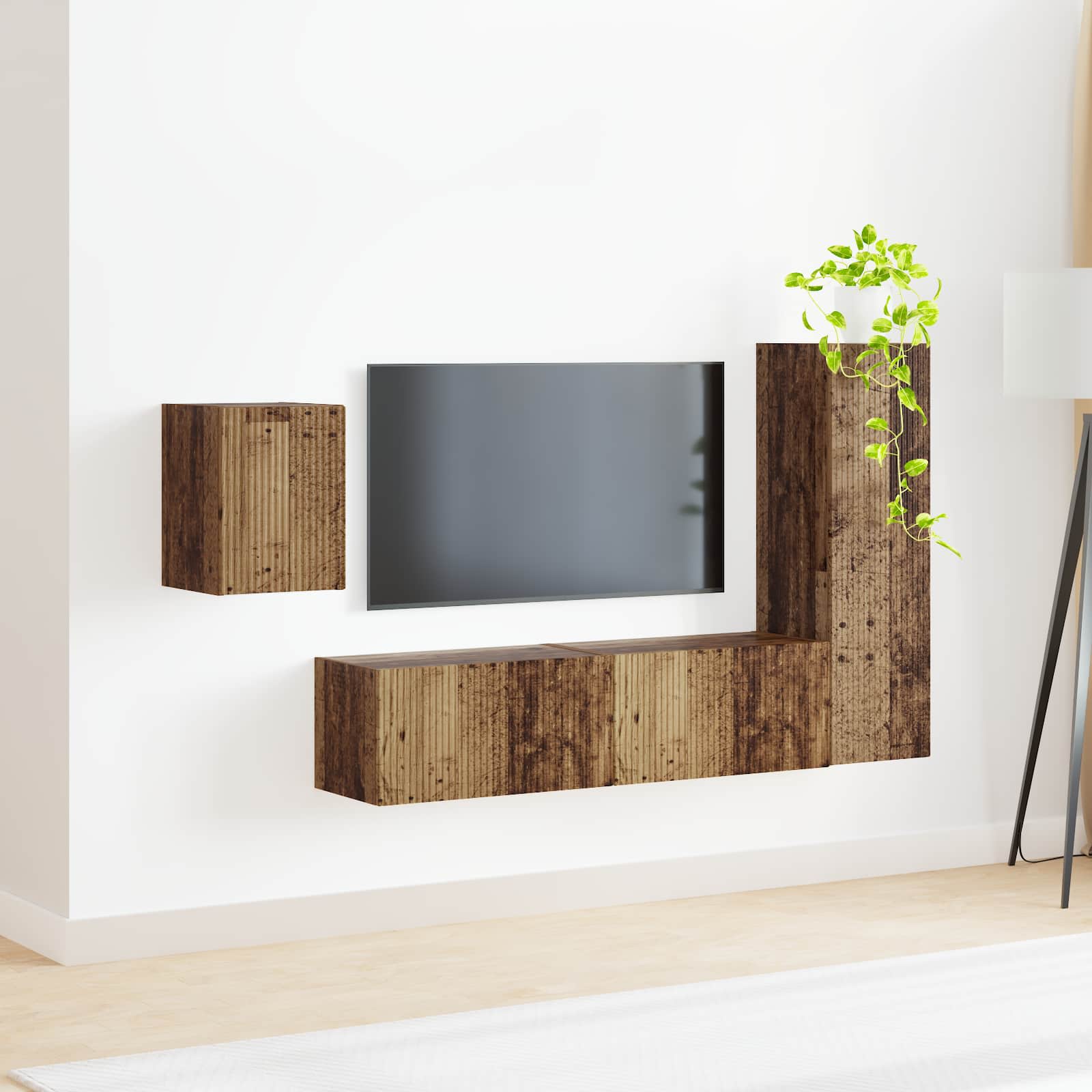 Ensemble meuble TV 4 pcs Bois ancien Bois d'ingénierie - XIOS