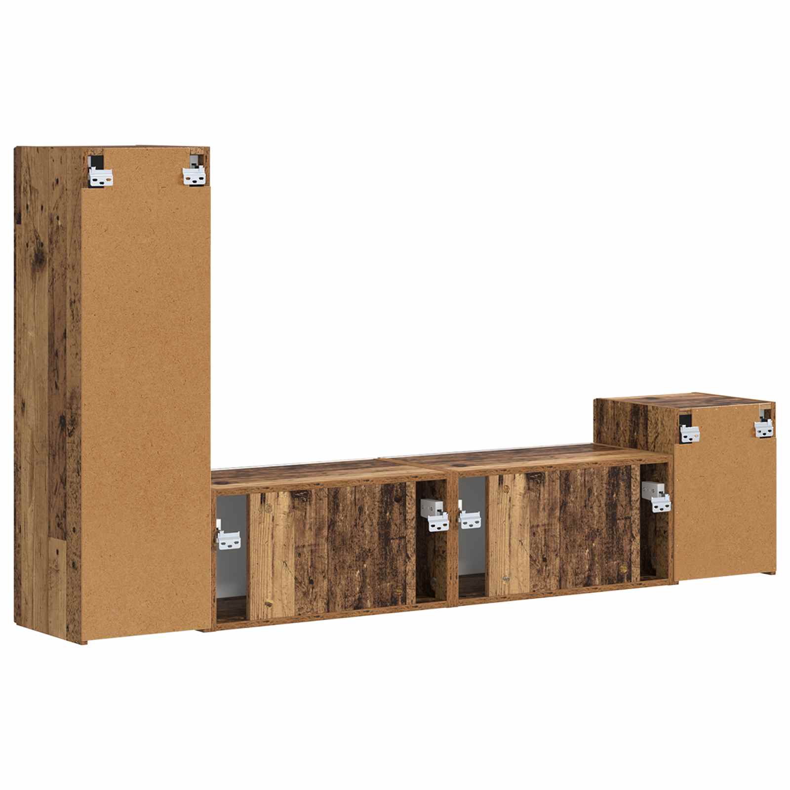 Ensemble meuble TV 4 pcs Bois ancien Bois d'ingénierie - XIOS