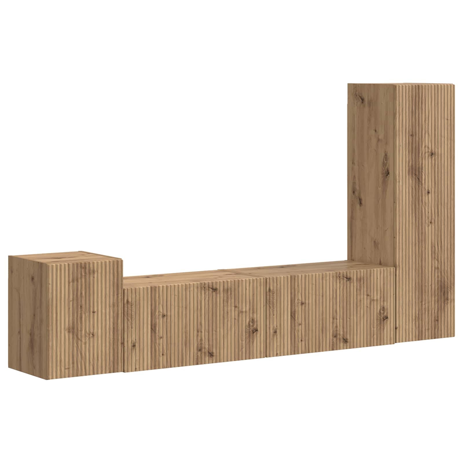 Ensemble meuble TV 4 pcs Chêne artisanal Bois d'ingénierie - XIOS