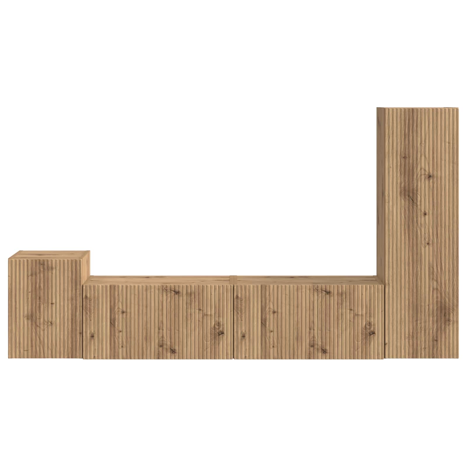 Ensemble meuble TV 4 pcs Chêne artisanal Bois d'ingénierie - XIOS
