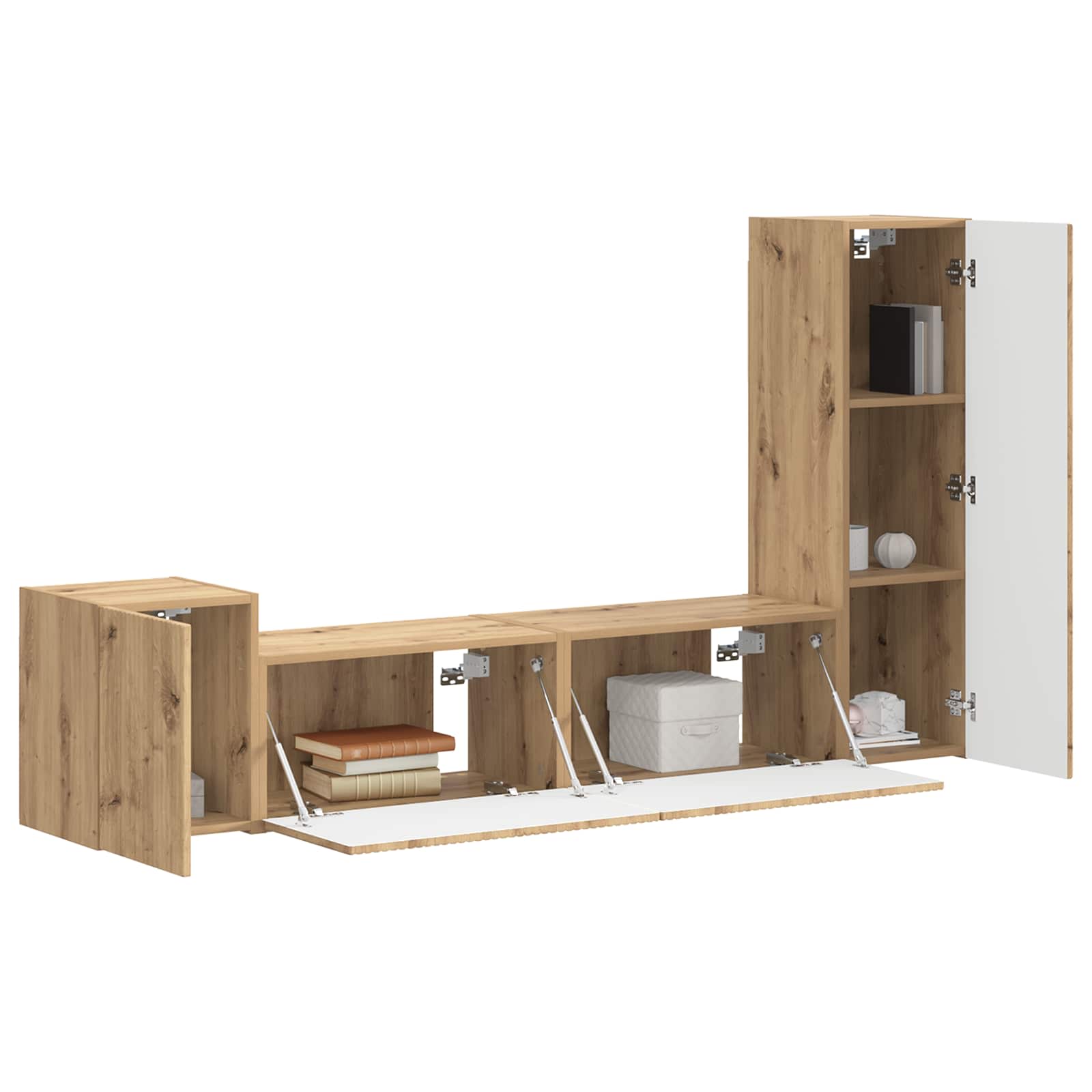 Ensemble meuble TV 4 pcs Chêne artisanal Bois d'ingénierie - XIOS