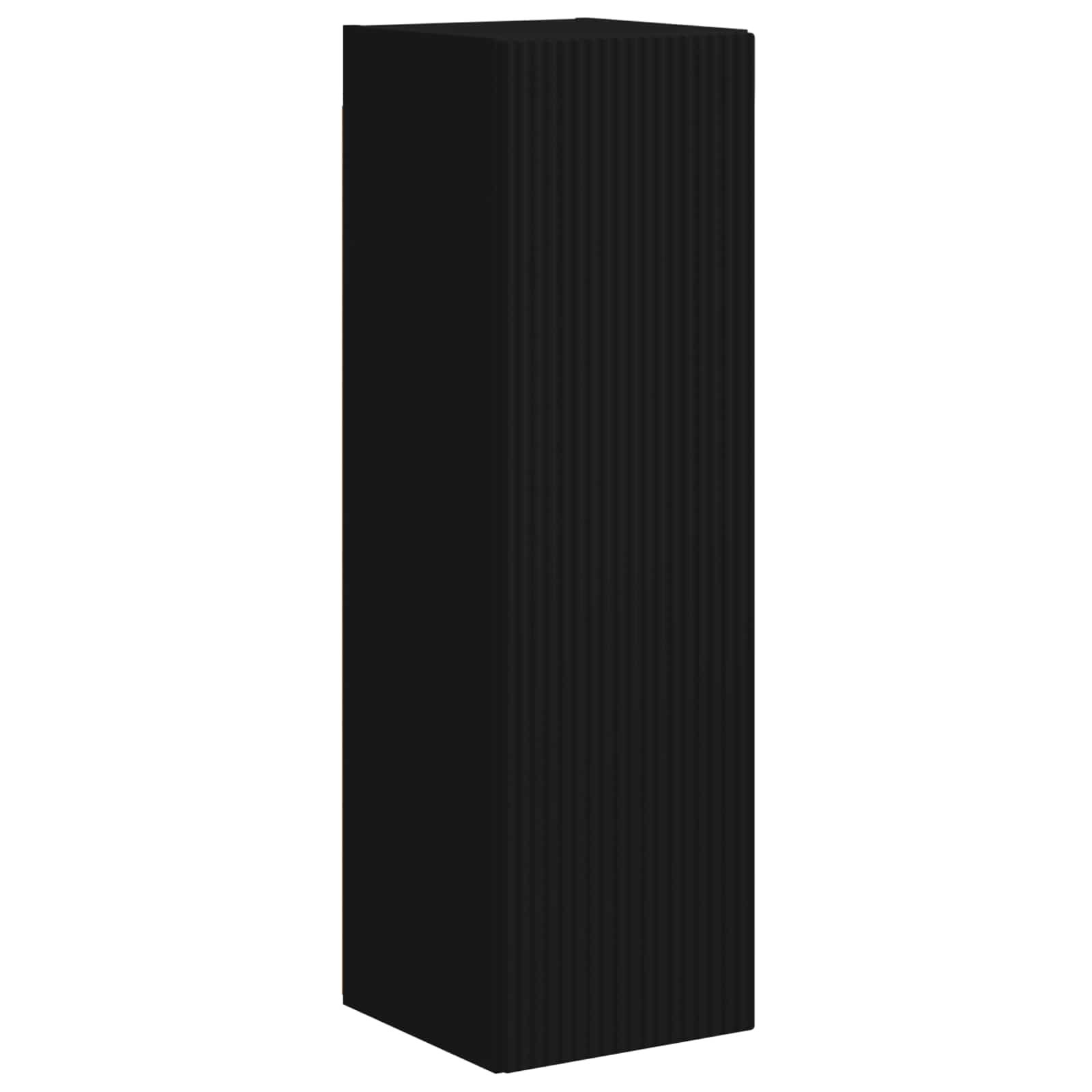 Ensemble meuble TV Montage mural 4 pcs Noir Bois d'ingénierie