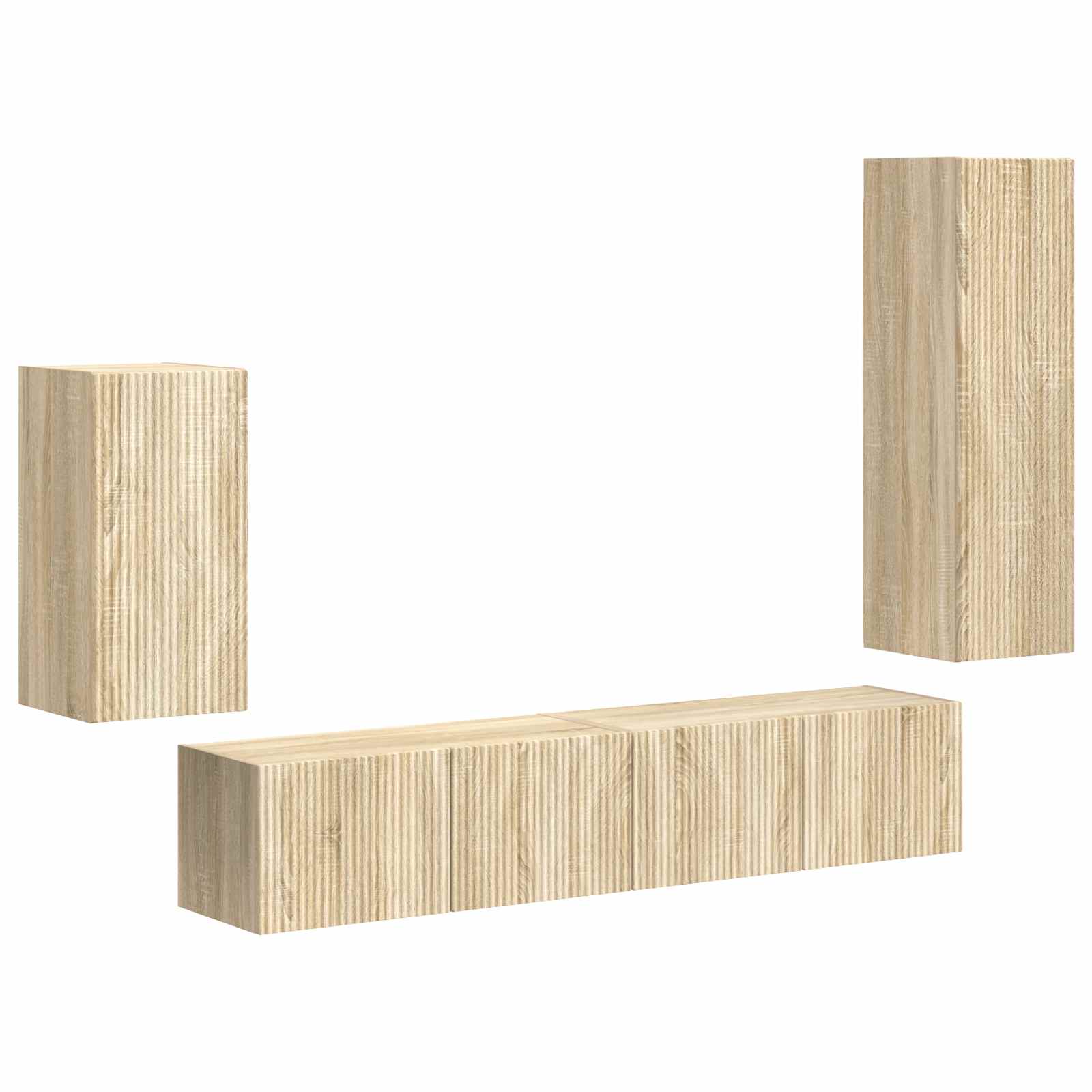 Ensemble meuble TV 4 pcs Chêne Sonoma Bois d'ingénierie - XIOS