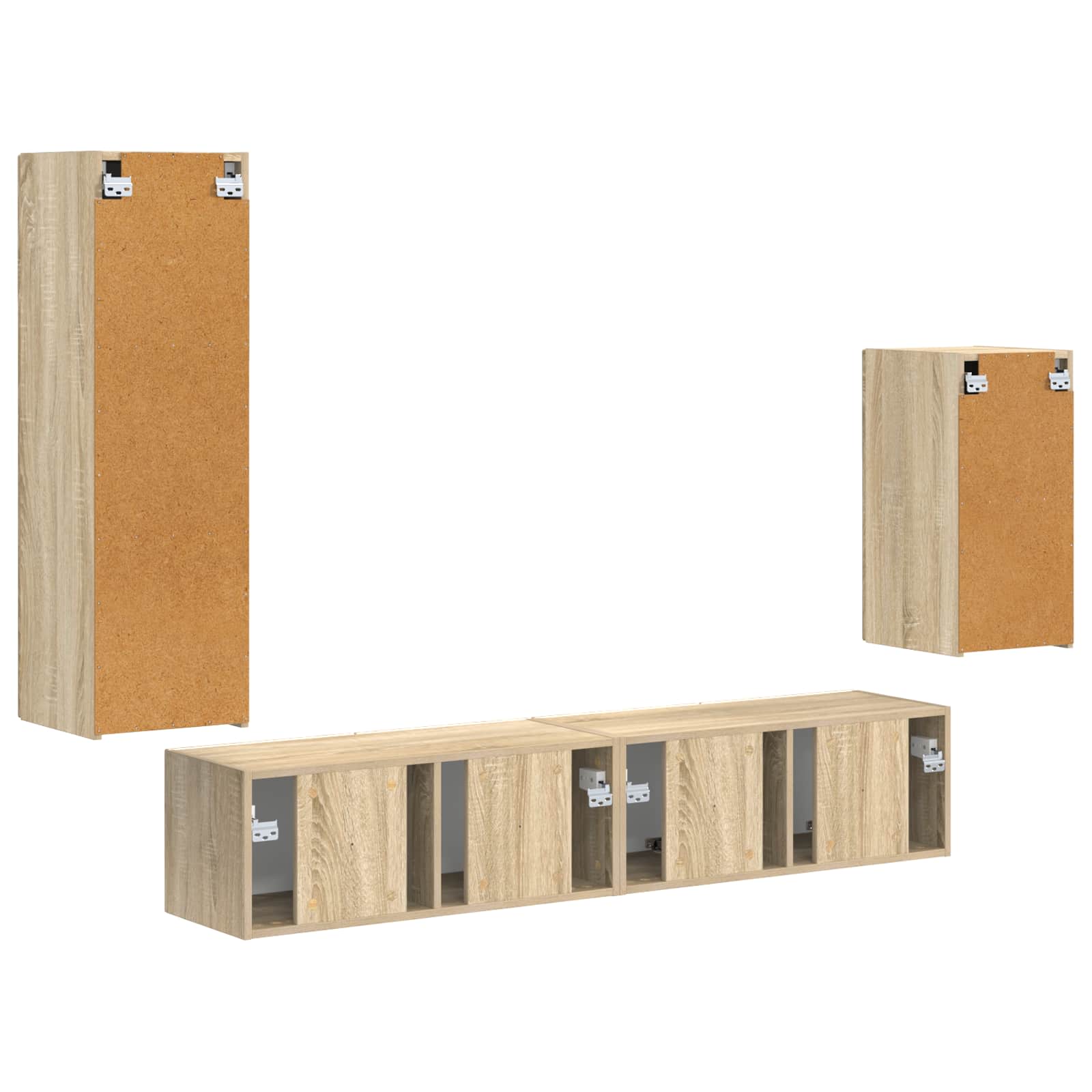 Ensemble meuble TV 4 pc Chêne Sonoma Bois d'ingénierie