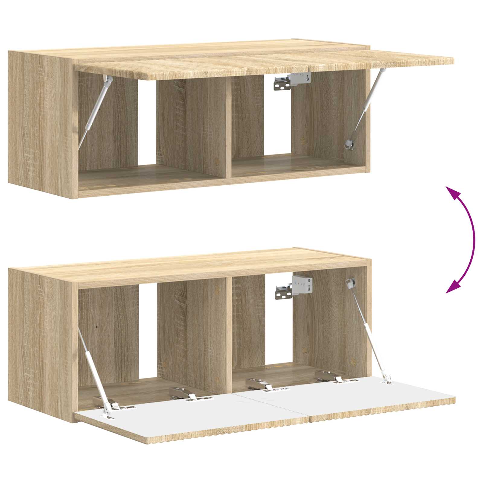 Ensemble meuble TV 4 pc Chêne Sonoma Bois d'ingénierie