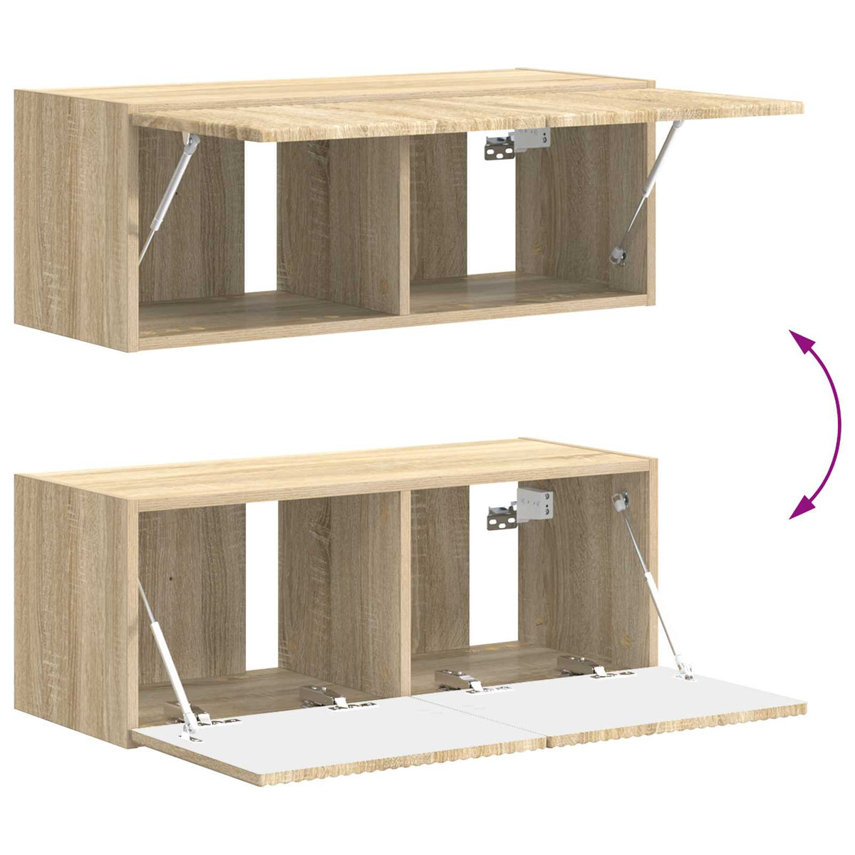 Ensemble meuble TV 4 pc Chêne Sonoma