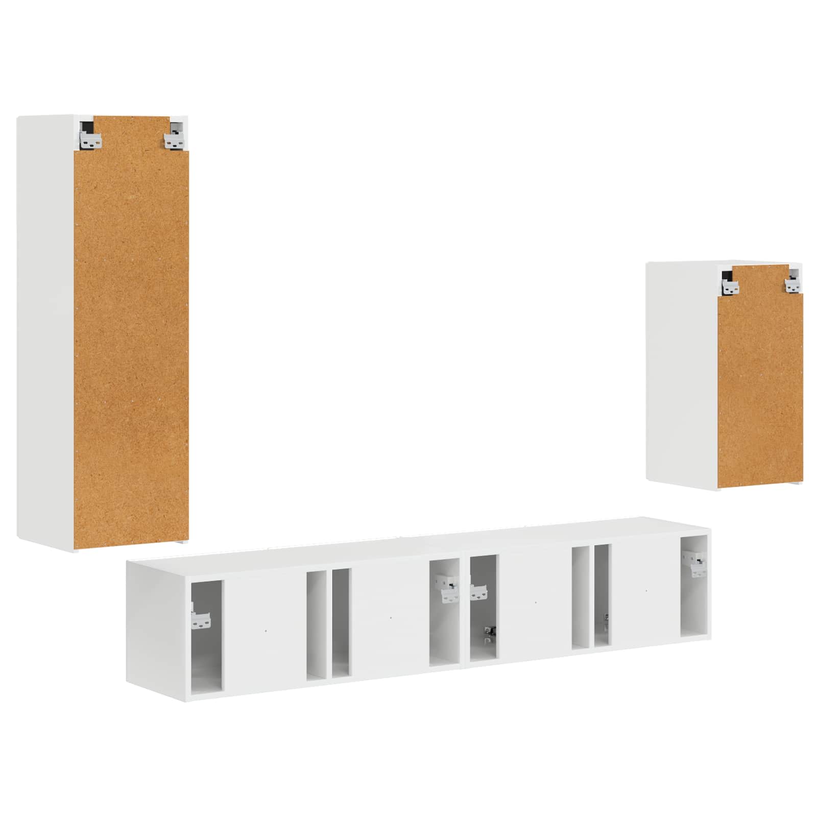 Ensemble meuble TV 4 pcs Blanc brillant Bois d'ingénierie - XIOS
