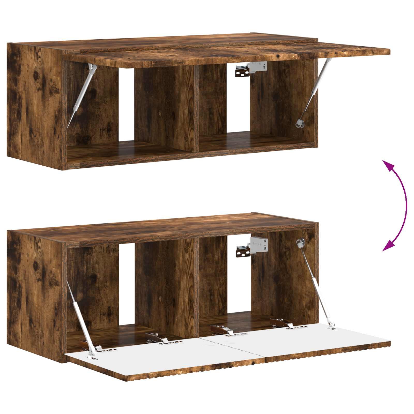 Ensemble meuble TV 4 pcs Chêne fumé Bois d'ingénierie - XIOS