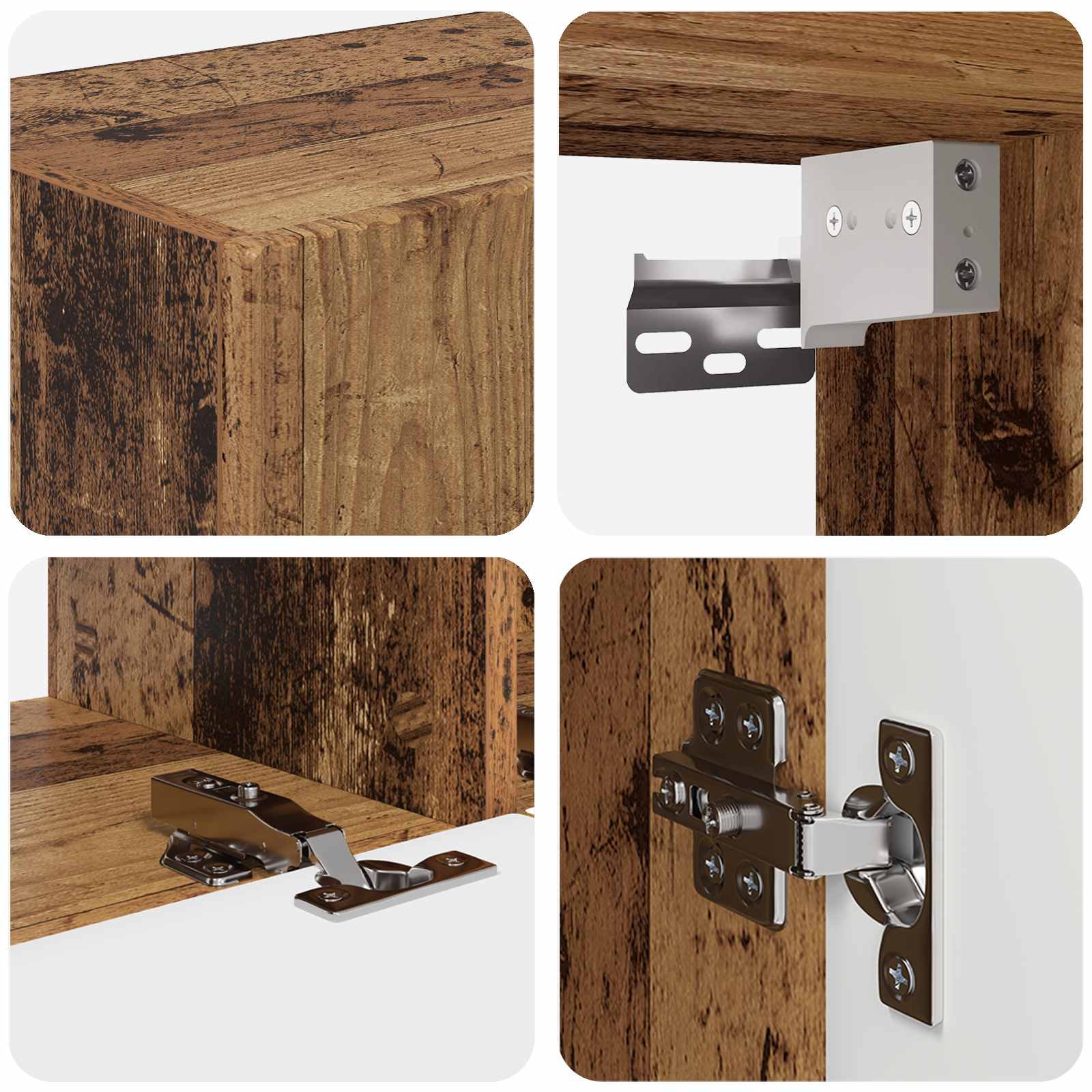 Ensemble meuble TV 4 pcs Bois ancien Bois d'ingénierie - XIOS