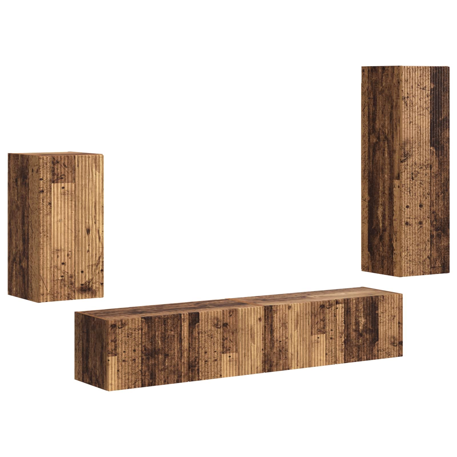 Ensemble meuble TV 4 pcs Bois ancien Bois d'ingénierie - XIOS
