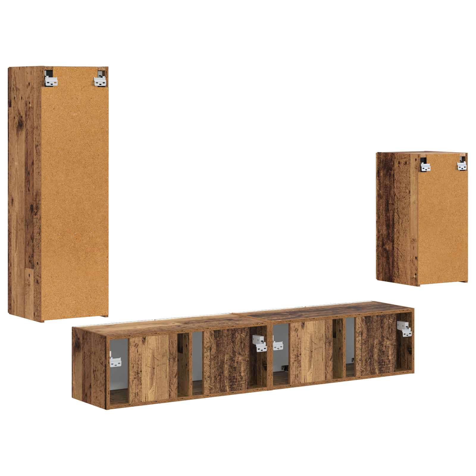 Ensemble meuble TV 4 pcs Bois ancien Bois d'ingénierie - XIOS