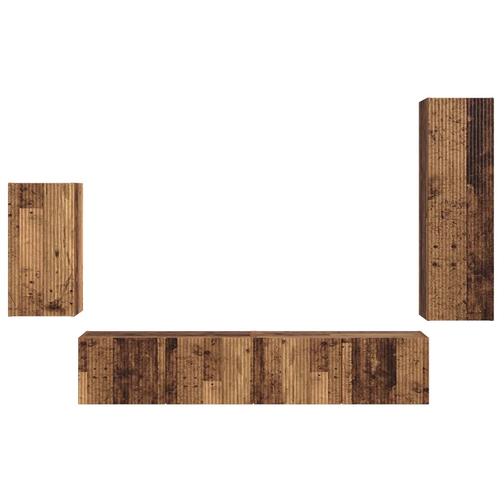 Ensemble meuble TV 4 pcs Bois ancien Bois d'ingénierie - XIOS