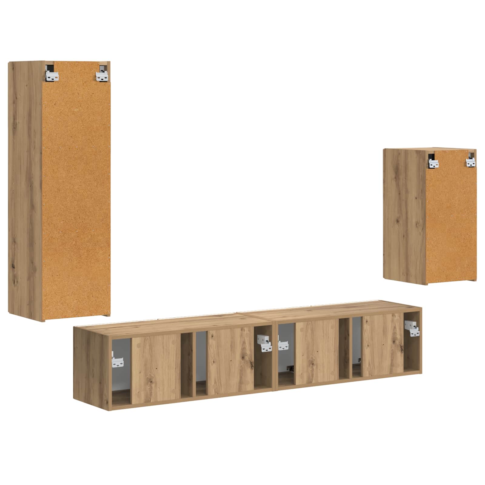 Ensemble meuble TV 4 pcs Chêne artisanal Bois d'ingénierie - XIOS