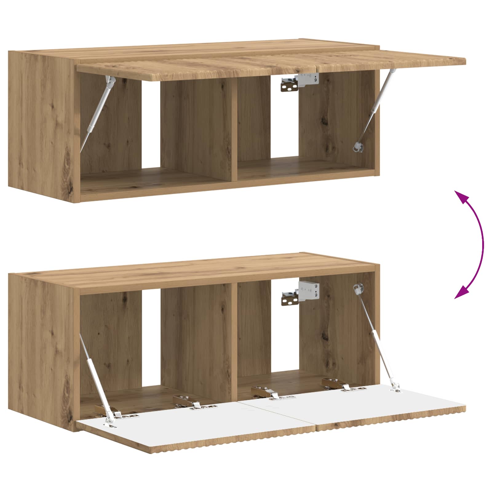 Ensemble meuble TV 4 pcs Chêne artisanal Bois d'ingénierie - XIOS