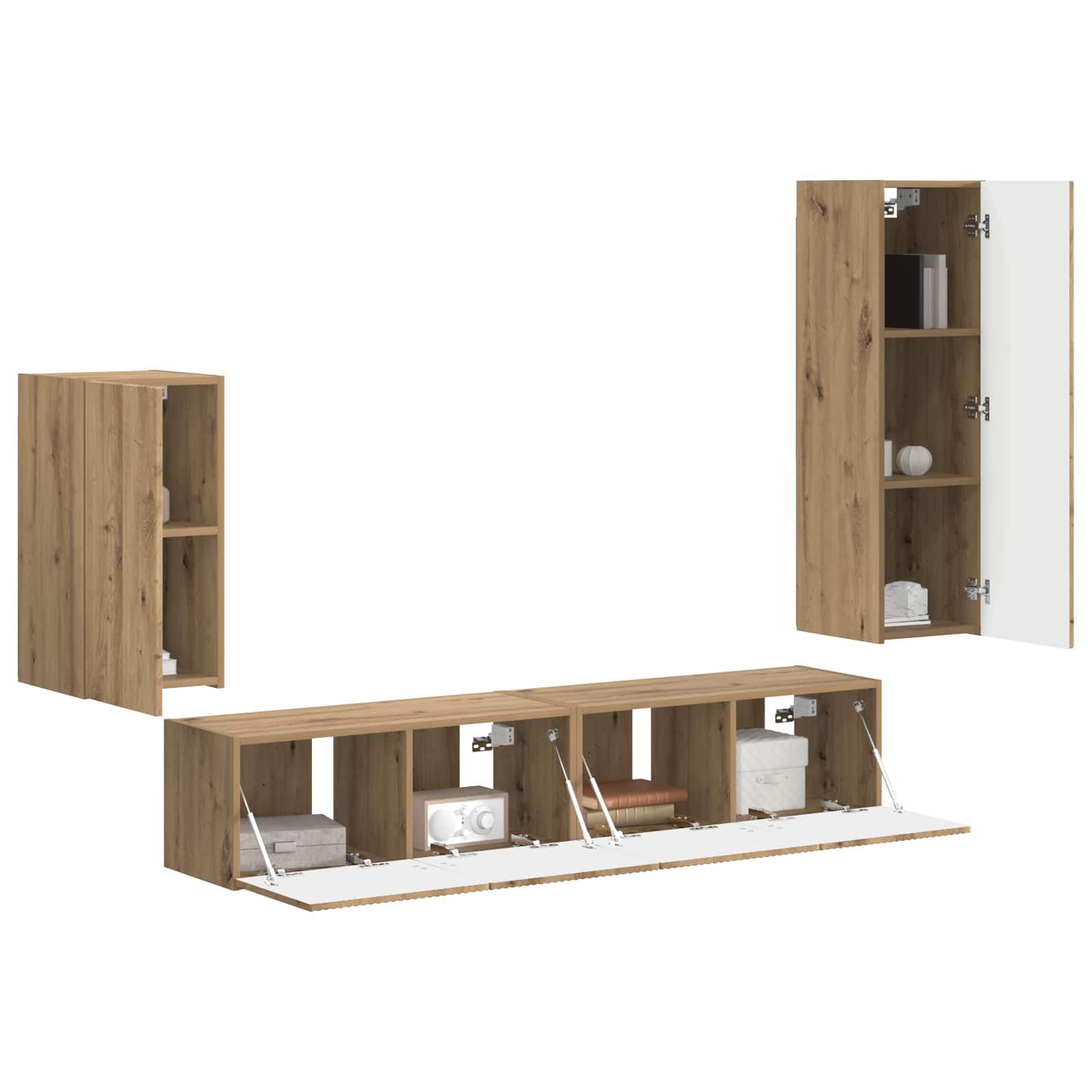 Ensemble meuble TV 4 pcs Chêne artisanal Bois d'ingénierie - XIOS