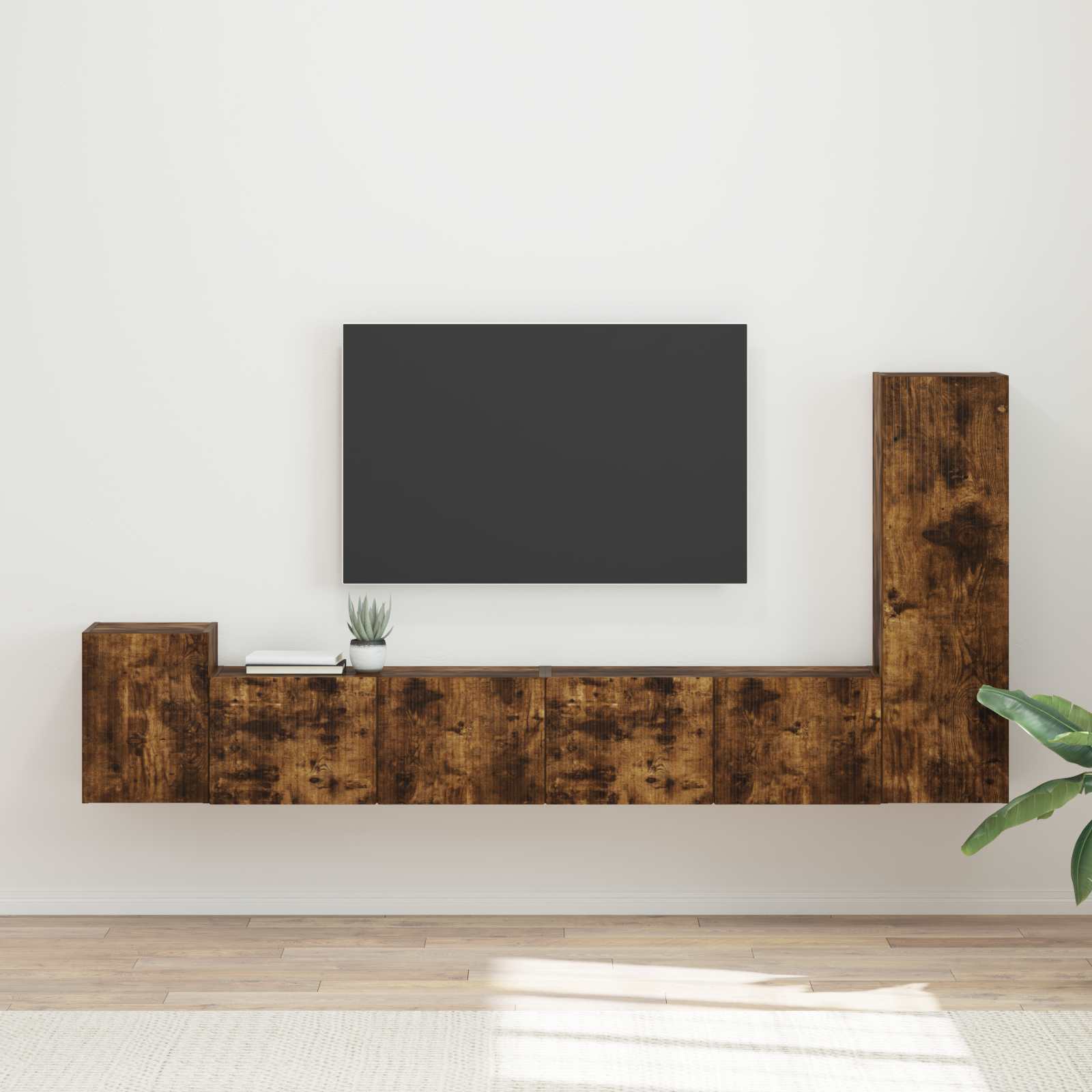 Ensemble meuble TV 3 pcs Chêne fumé Bois d'ingénierie - XIOS