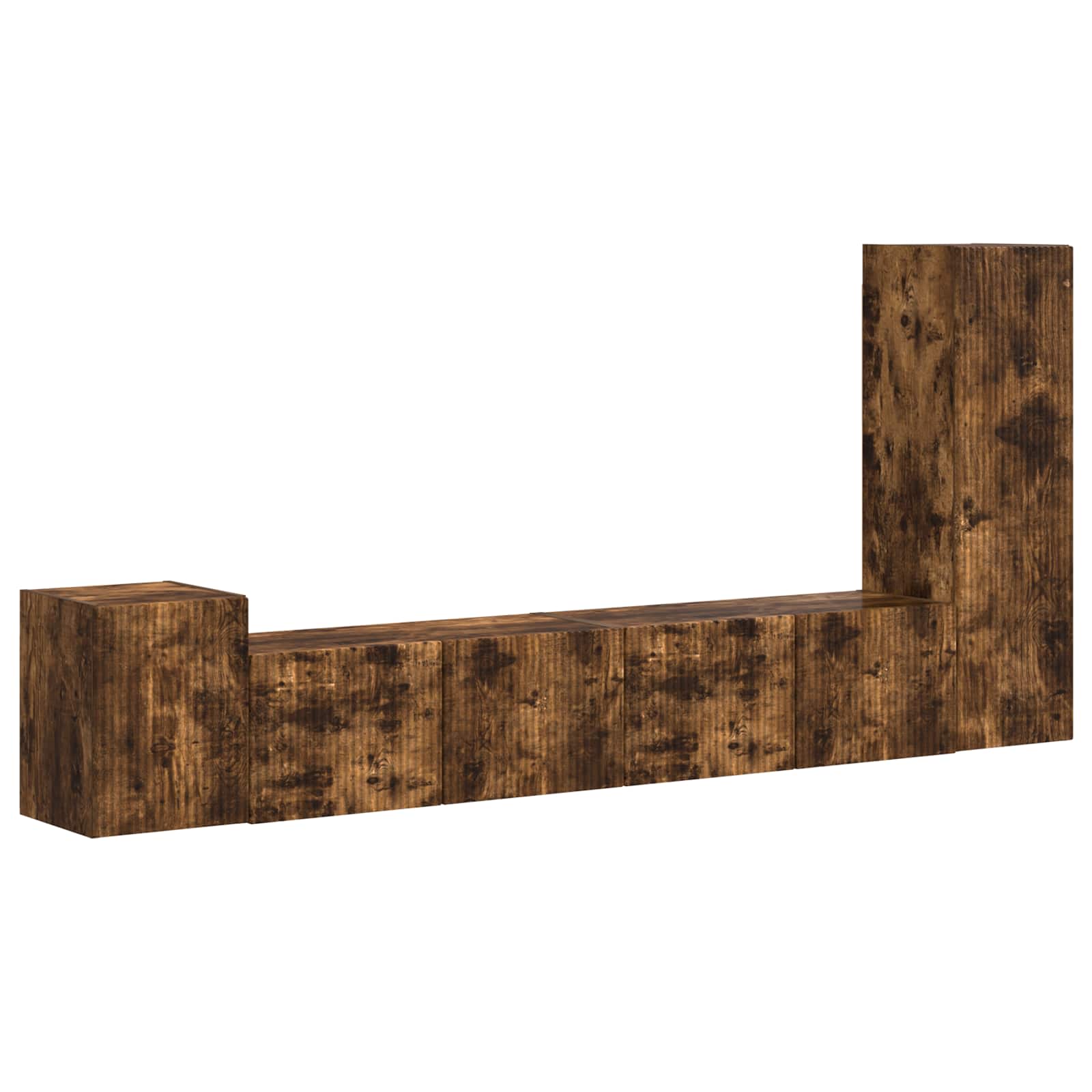 Ensemble meuble TV 3 pcs Chêne fumé Bois d'ingénierie - XIOS